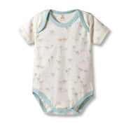 I Bears Interlock Knit Half Sleeves Onesies for Baby | Soft Cotton Baby Bodysuit for Newborns & Infants | Comfortable Daily Wear