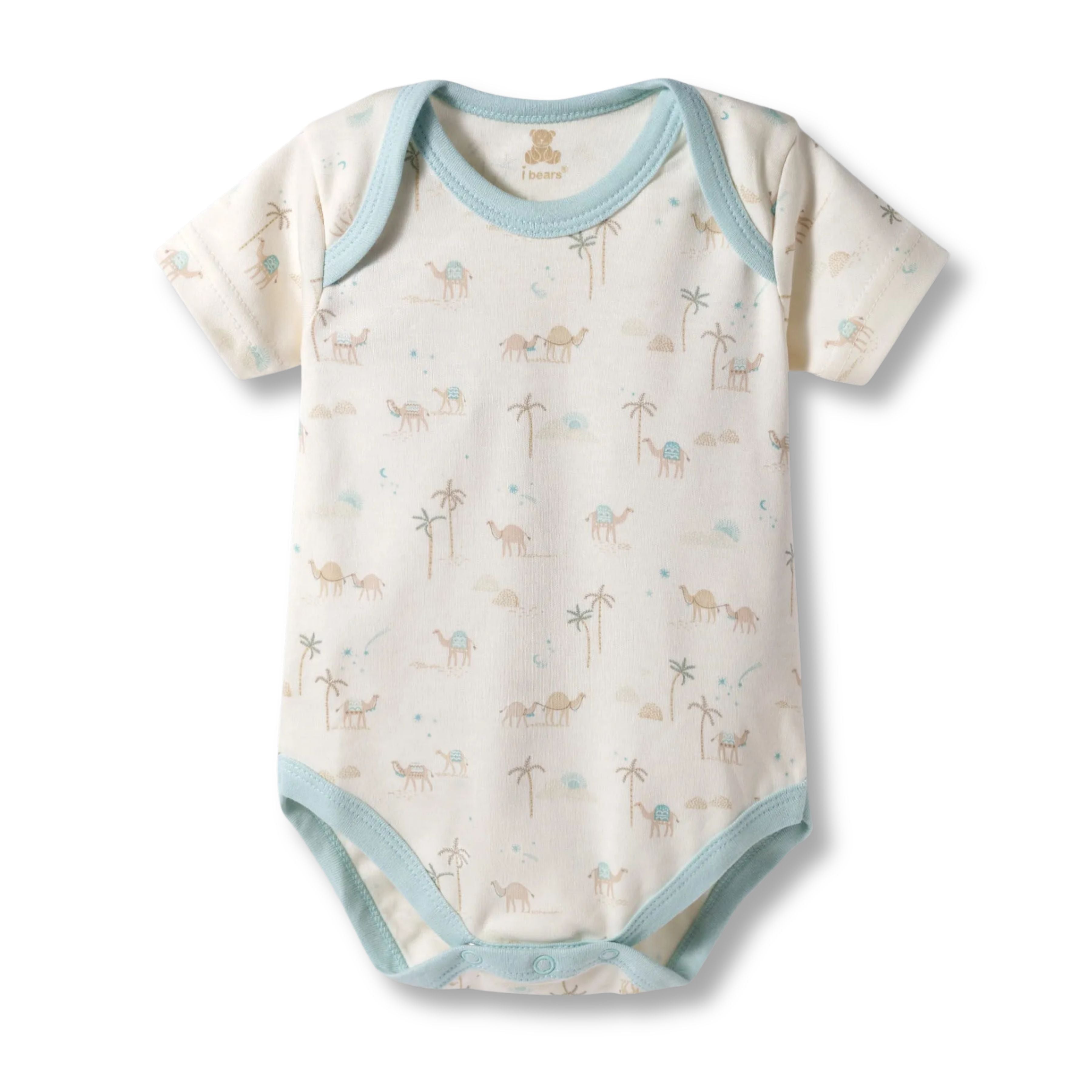 I Bears Interlock Knit Half Sleeves Onesies Combo Pack of 3 | Soft Cotton Baby Bodysuit for Newborns & Infants | Comfortable Daily Wear