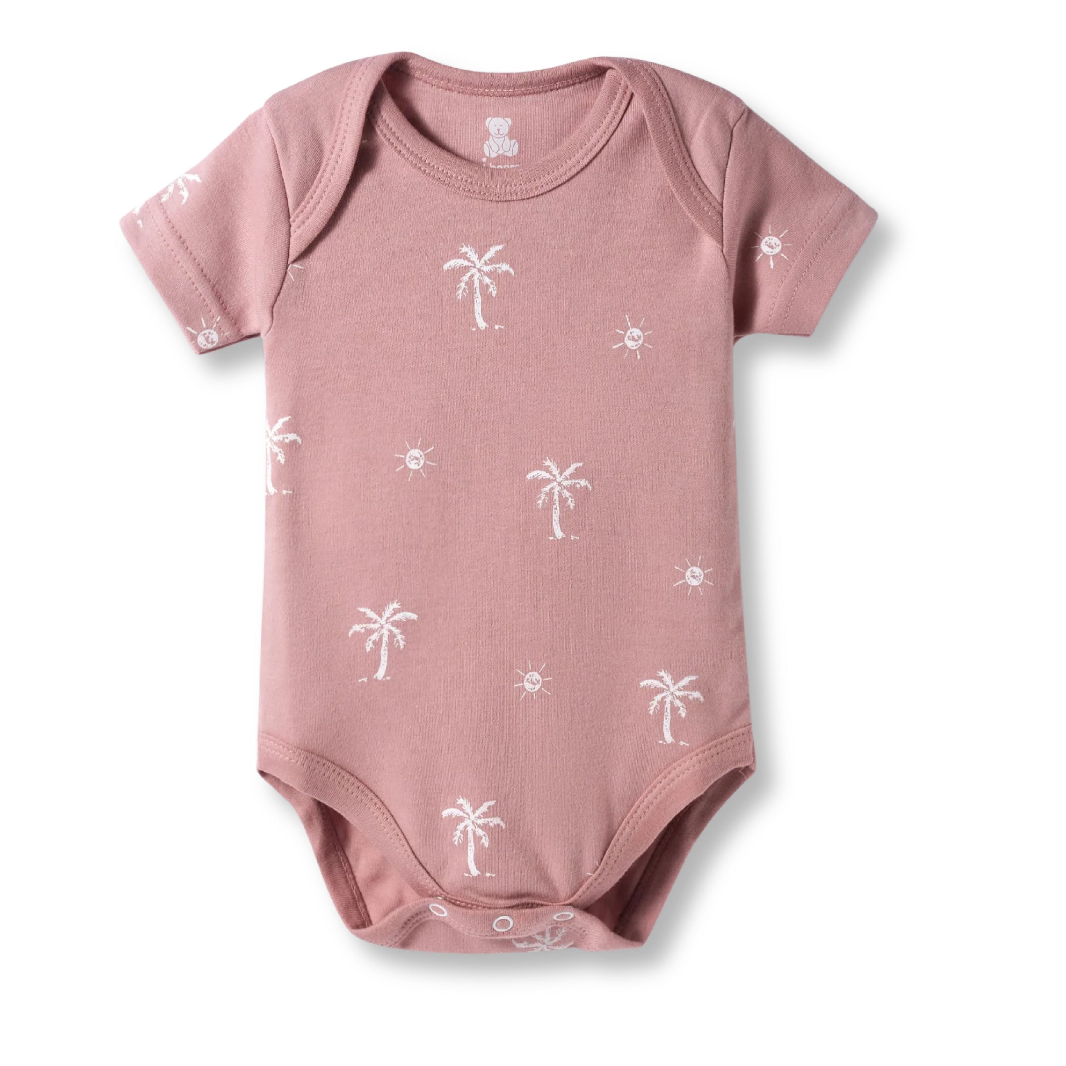 I Bears Interlock Knit Half Sleeves Onesies for Baby | Soft Cotton Baby Bodysuit for Newborns & Infants | Comfortable Daily Wear