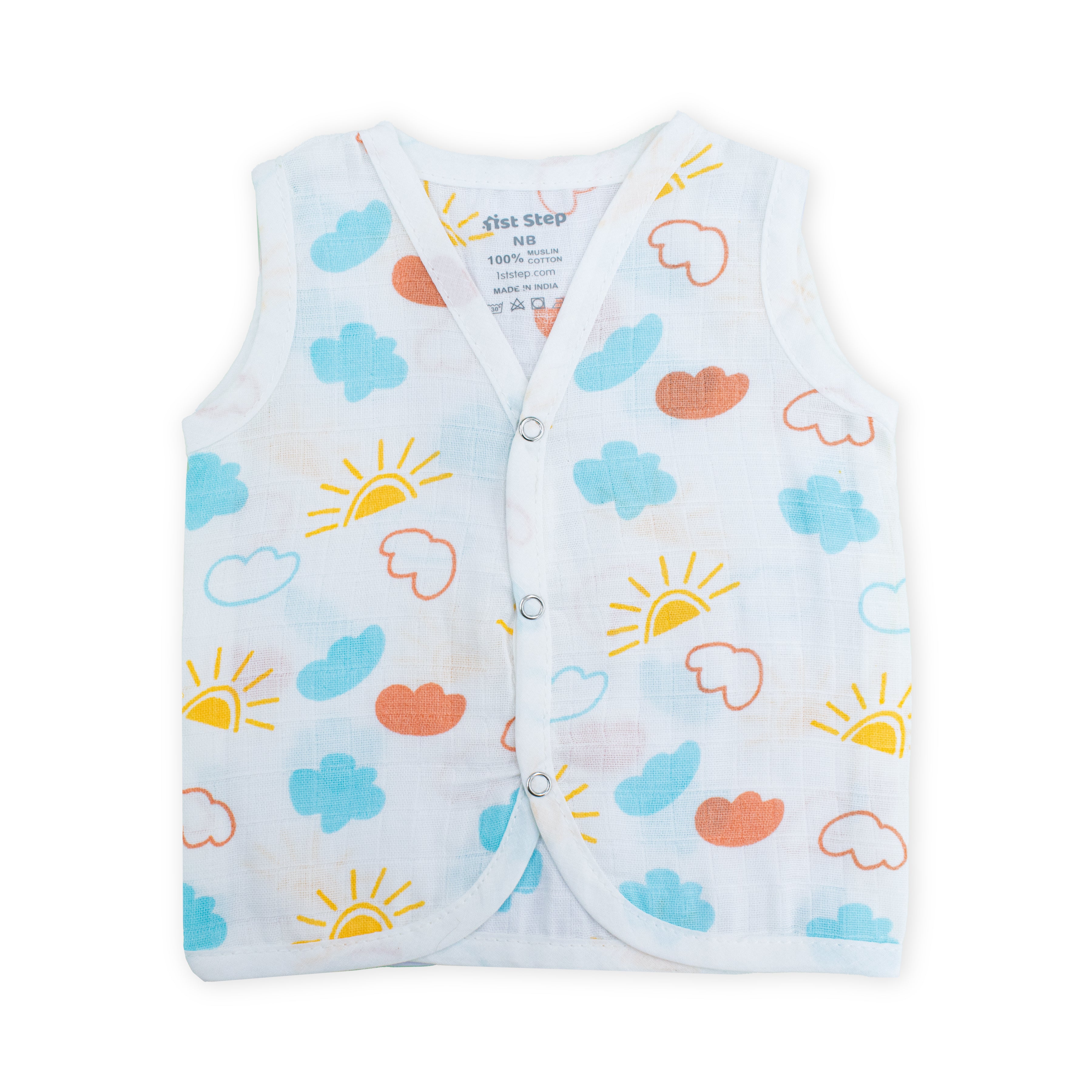 Muslin Button Type Jablas | Muslin Front Button Top For Babies