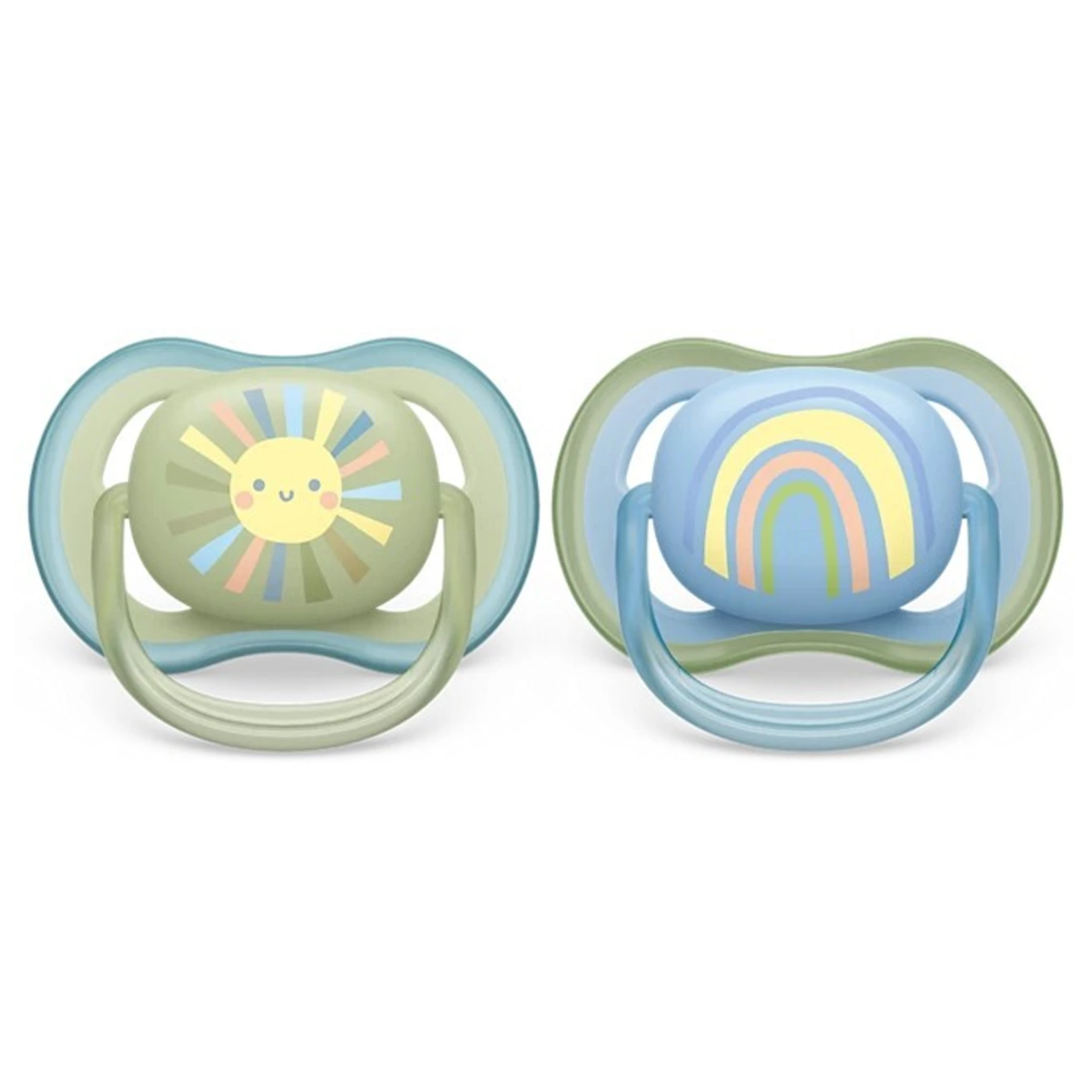 Philips Avent Ultra Air Baby Soother 0-6 Months | Lightweight Breathable Pacifier for Newborn Babies | BPA Free Silicone Nipple (Pack of 2)
