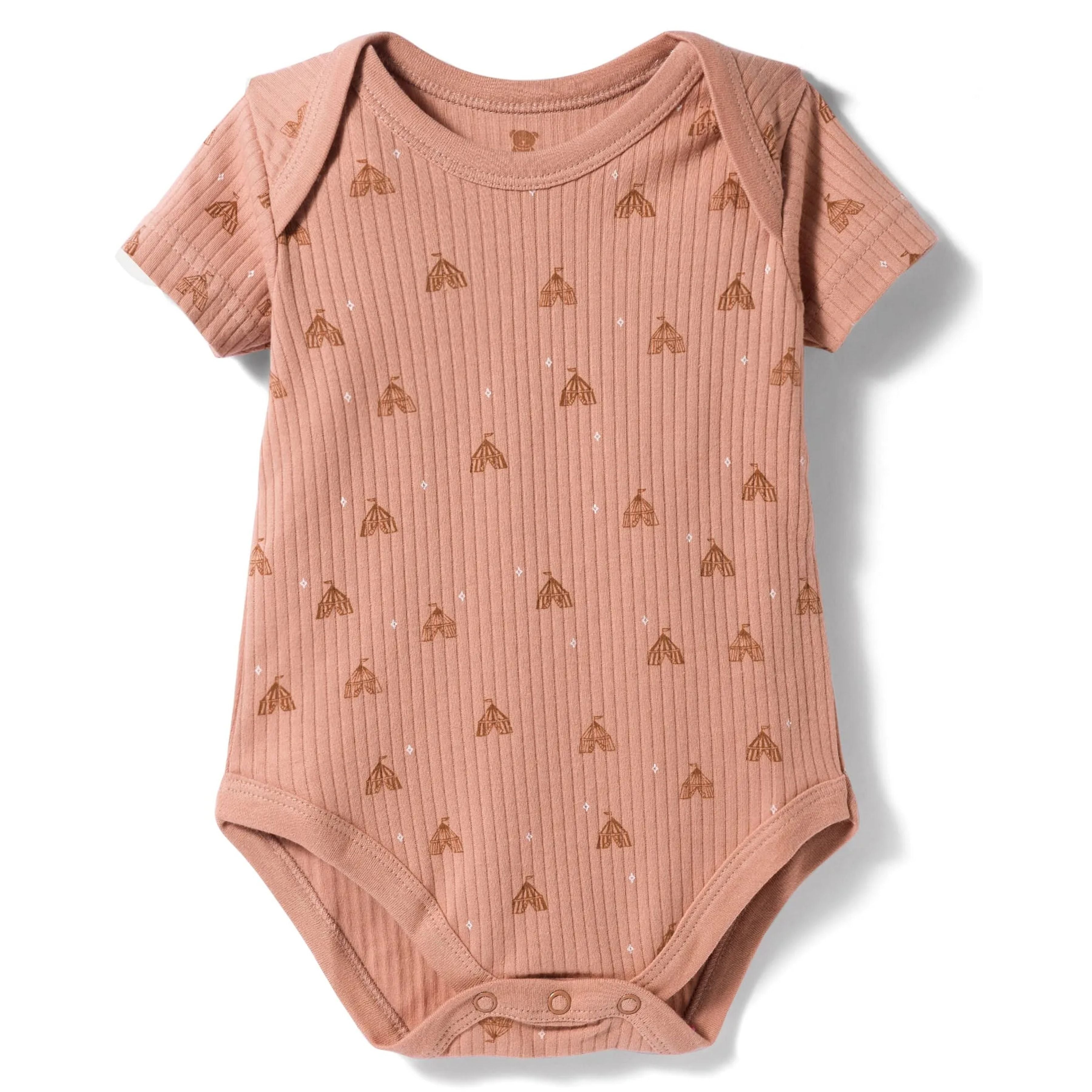 I Bears Interlock Knit Half Sleeves Onesies for Baby | Soft Cotton Baby Bodysuit for Newborns & Infants | Comfortable Daily Wear