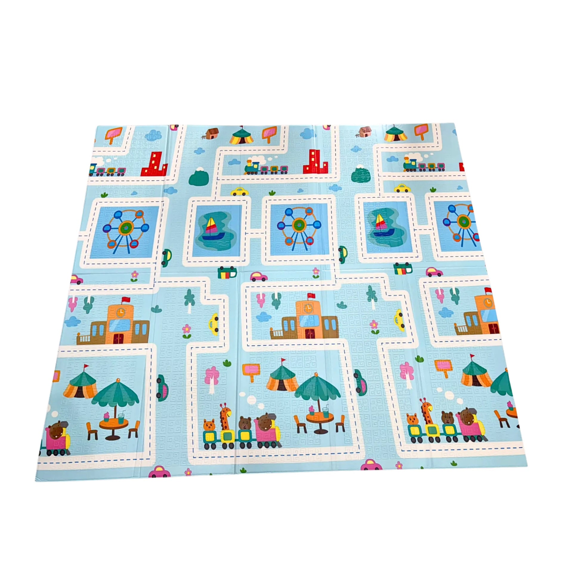 Reversible Baby Play Mat, Learning & Crawling Foldable Foam Mat (Large) babee D