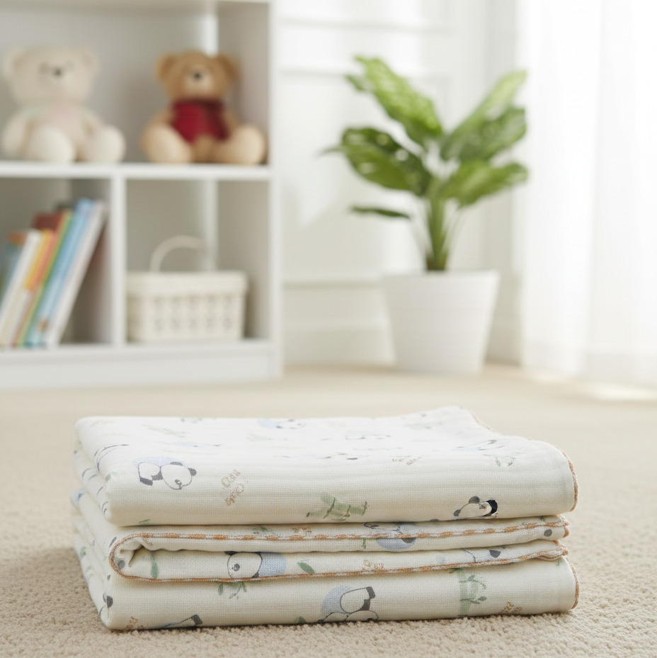 Organic 100% Cotton Baby Muslin Blanket Cloth | Ultra-Soft & Breathable | 85×85 cm | Newborn–12 Months babee D
