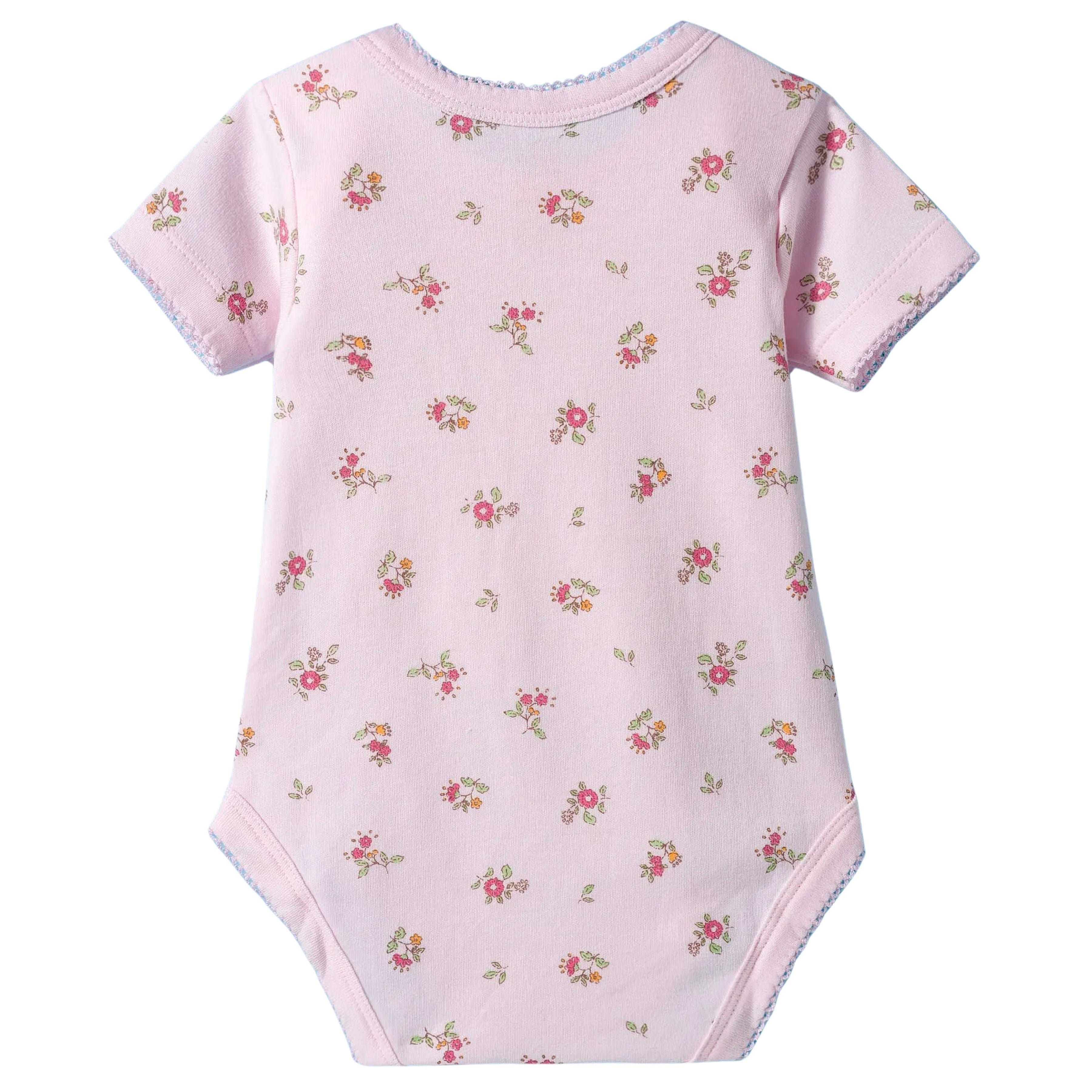 I Bears Interlock Knit Half Sleeves Onesies Combo Pack of 3 | Soft Cotton Baby Bodysuit for Newborns & Infants | Comfortable Daily Wear