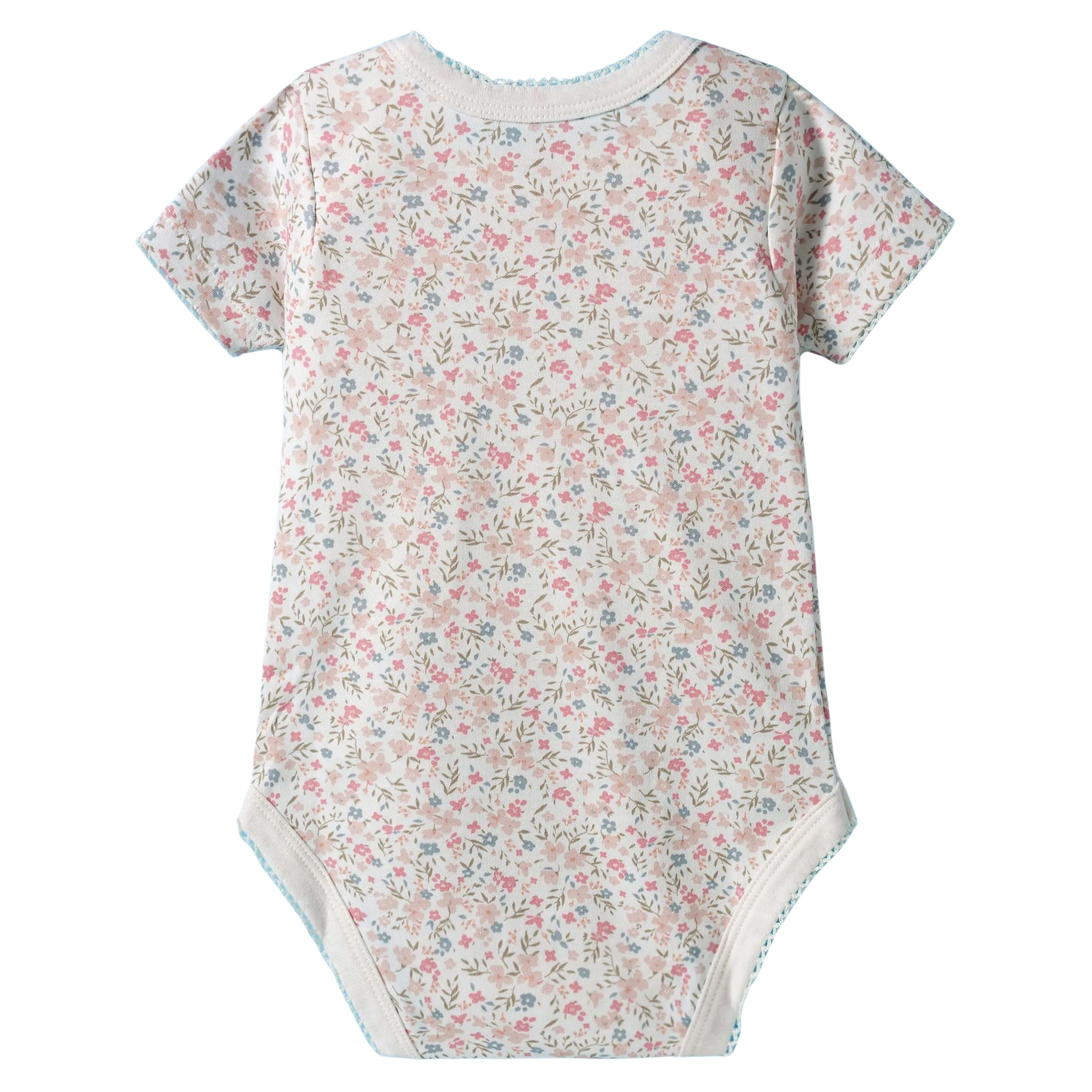 I Bears Interlock Knit Half Sleeves Onesies for Baby | Soft Cotton Baby Bodysuit for Newborns & Infants | Comfortable Daily Wear