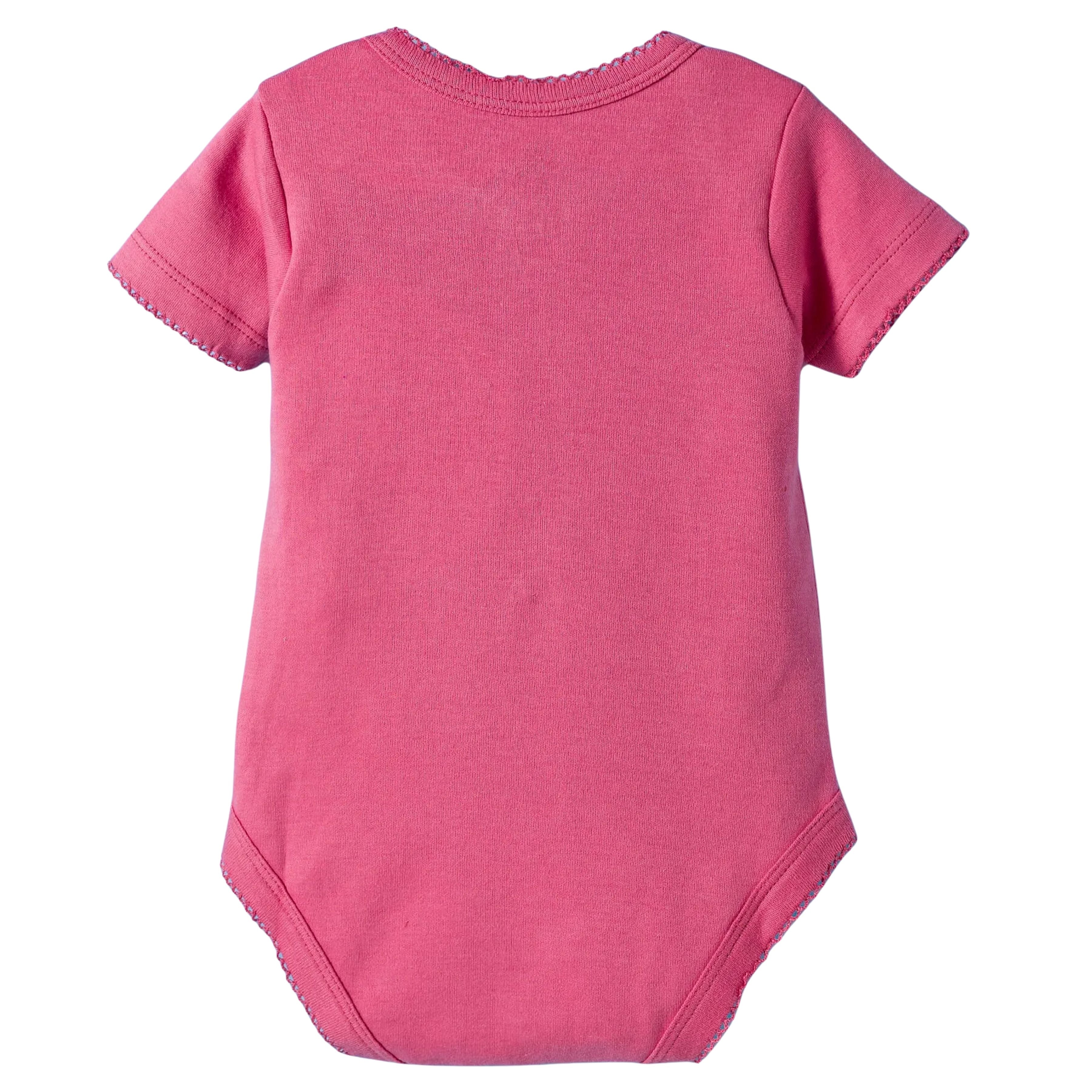 I Bears Interlock Knit Half Sleeves Onesies Combo Pack of 3 | Soft Cotton Baby Bodysuit for Newborns & Infants | Comfortable Daily Wear