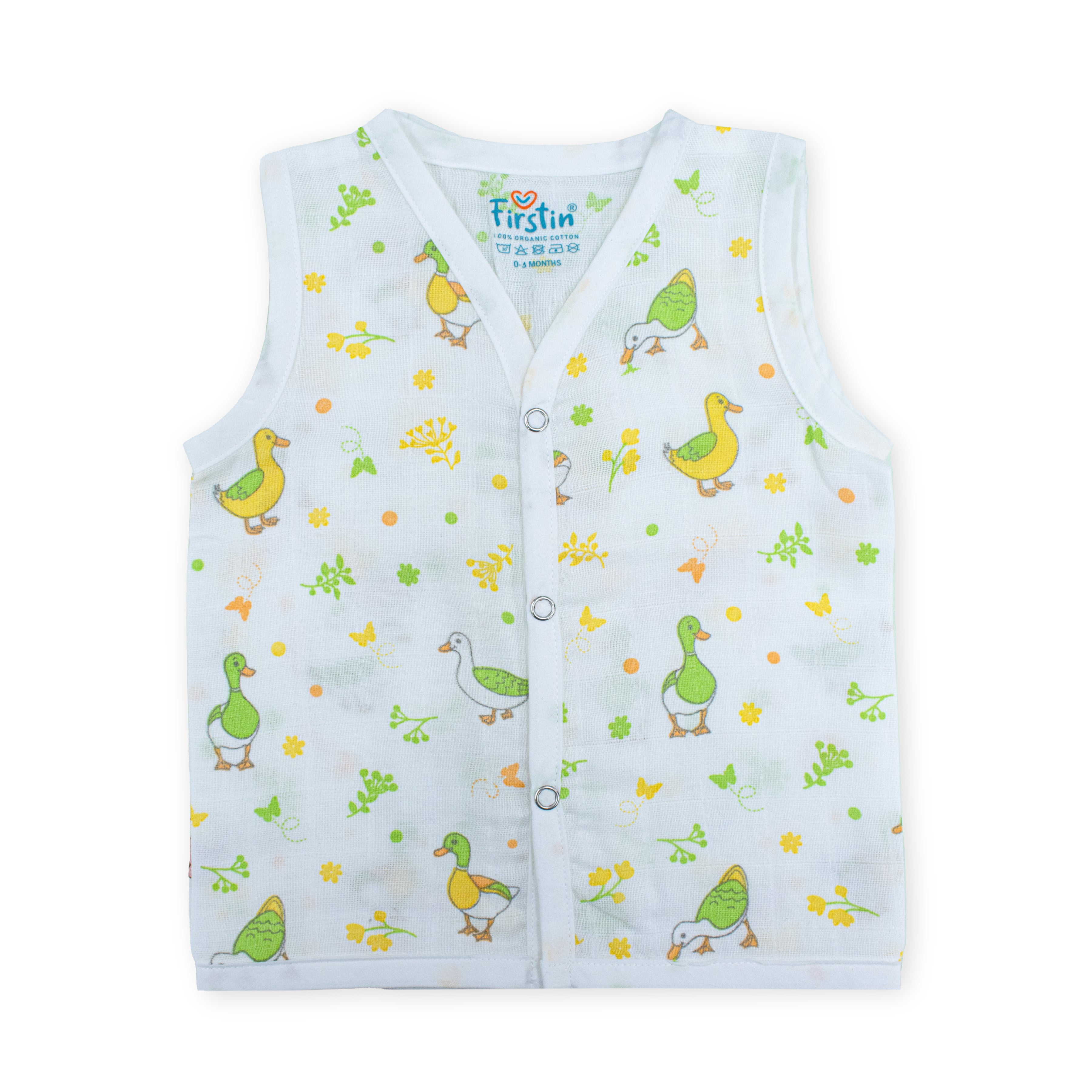 Muslin Button Type Jablas | Muslin Front Button Top For Babies