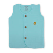 Muslin Button Type Jablas for Babies | 4 Layer Muslin Front Button Baby Top