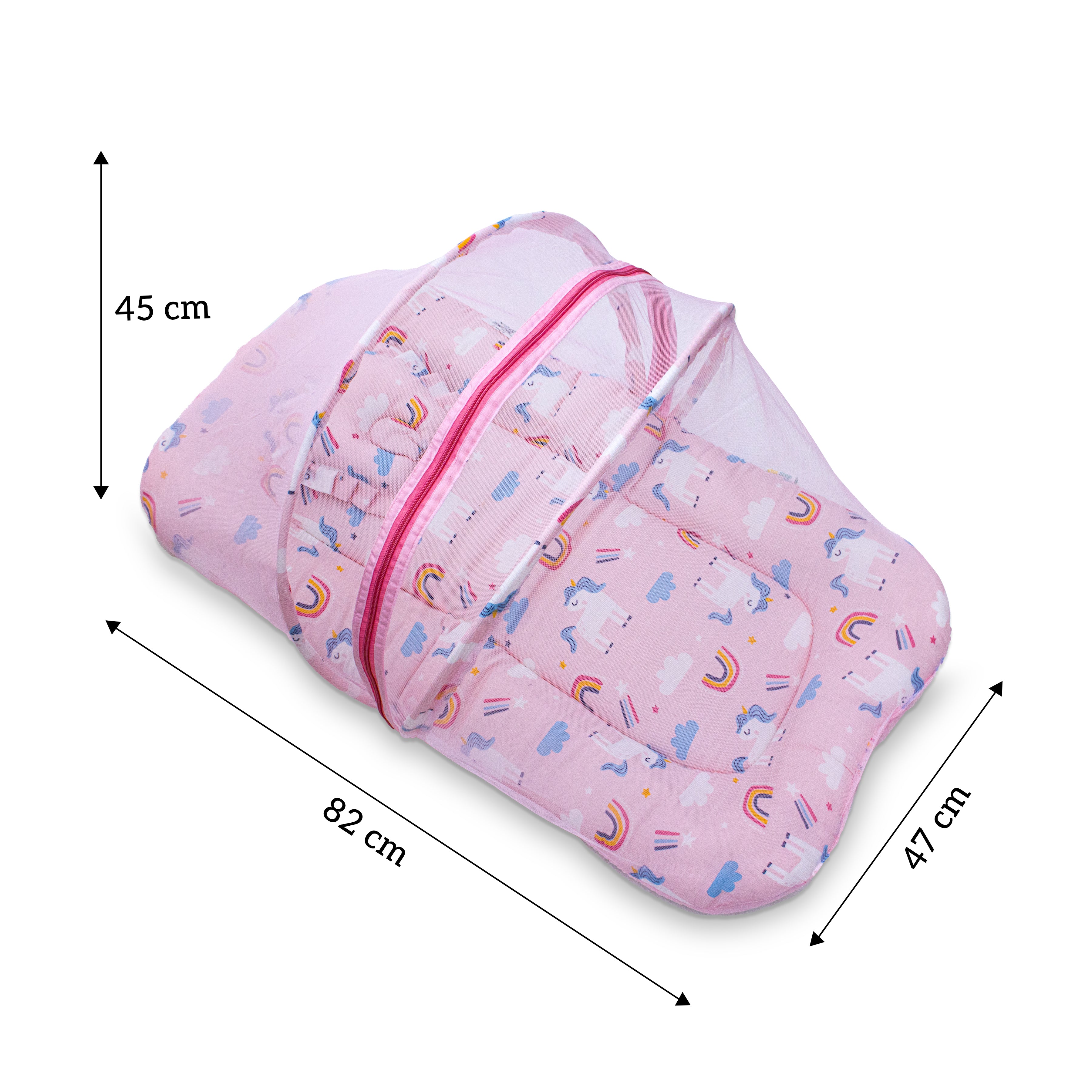 Premium Baby Bedding Set with Mosquito Net | 100% Insect Protection, Zip Closure & Baby Pillow
