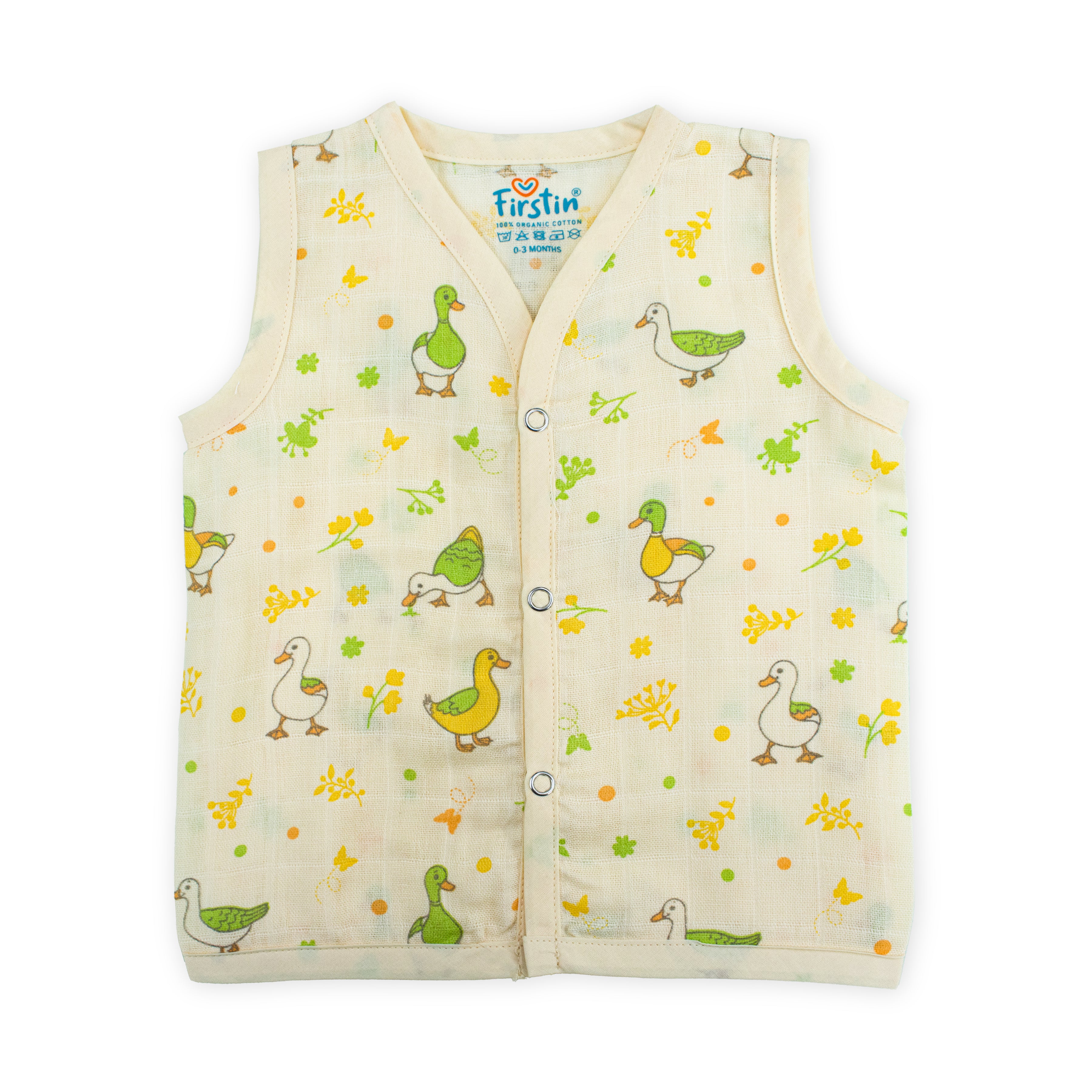 Muslin Button Type Jablas | Muslin Front Button Top For Babies