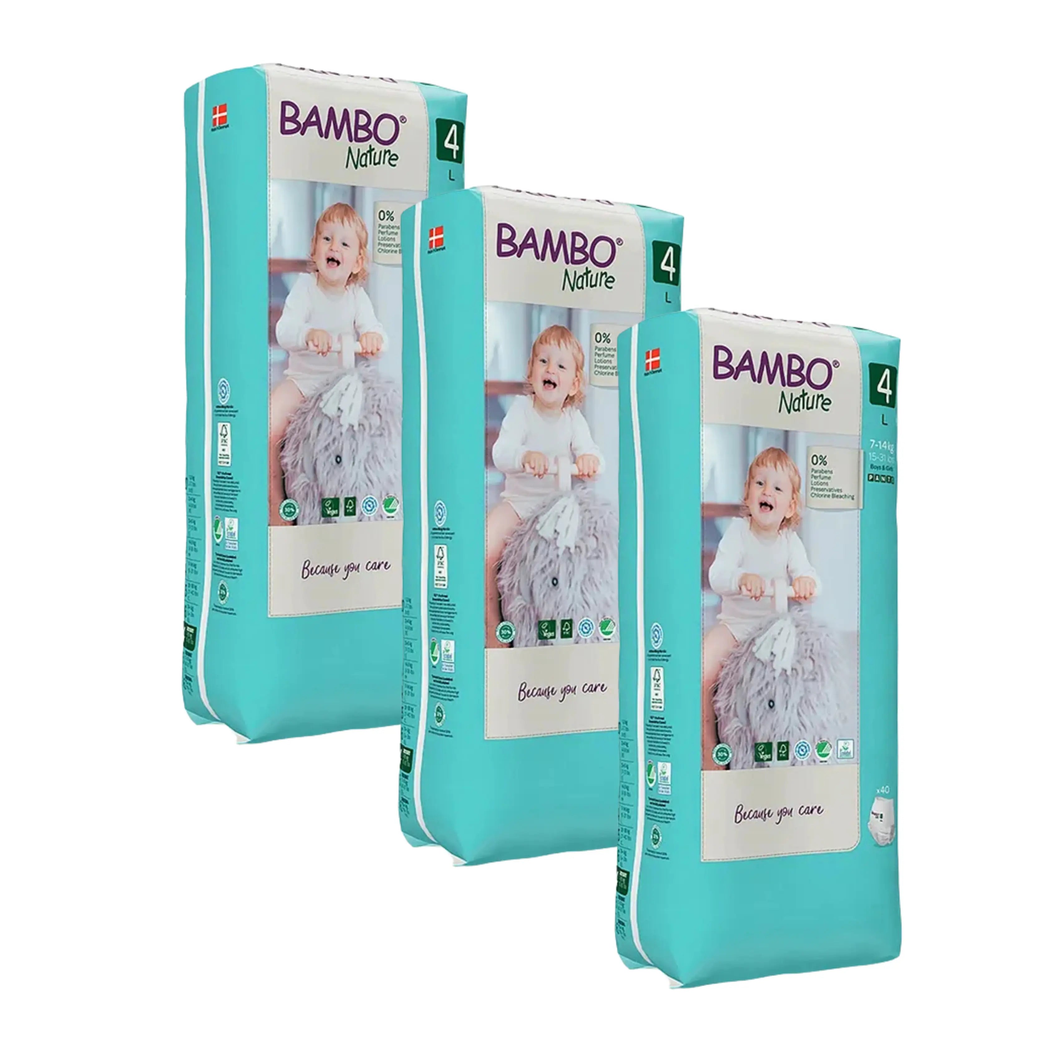 Bambo Nature Diapers Pant Style (L), 40Pcs  Tall Pack - (pack of 3) Bambo Nature