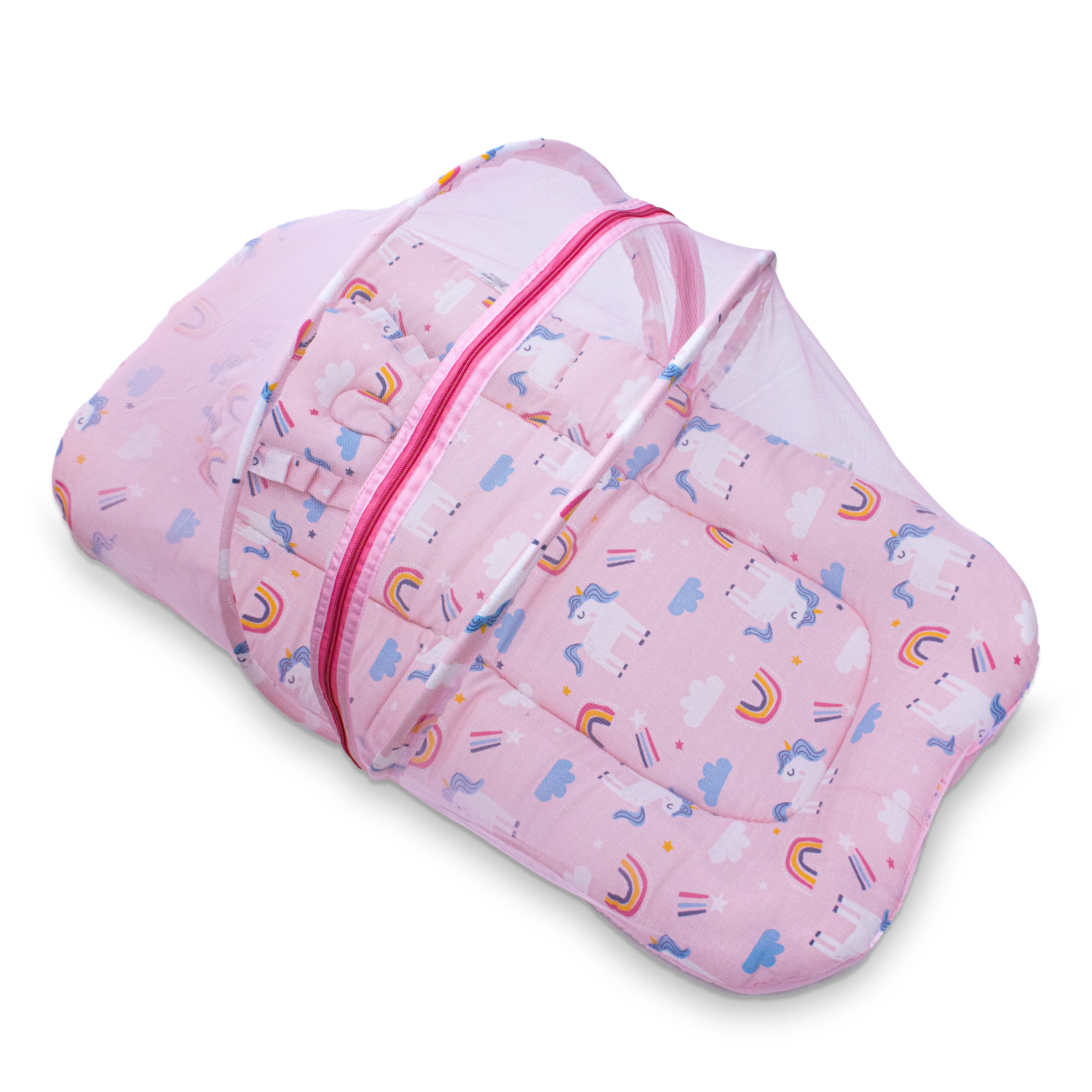 Premium Baby Bedding Set with Mosquito Net | 100% Insect Protection, Zip Closure & Baby Pillow
