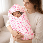 Newborn Baby Wrapper Blanket with Hood | Soft Padded Cotton Swaddle Wrap | Warm, Breathable & Comfortable Baby Wrap (0–6 Months)
