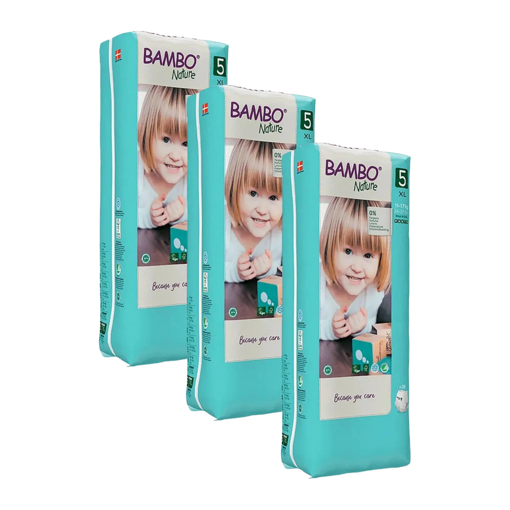 Bambo Nature Diapers Pant Style (XL), 38Pcs  Tall Pack - (pack of 3) Bambo Nature