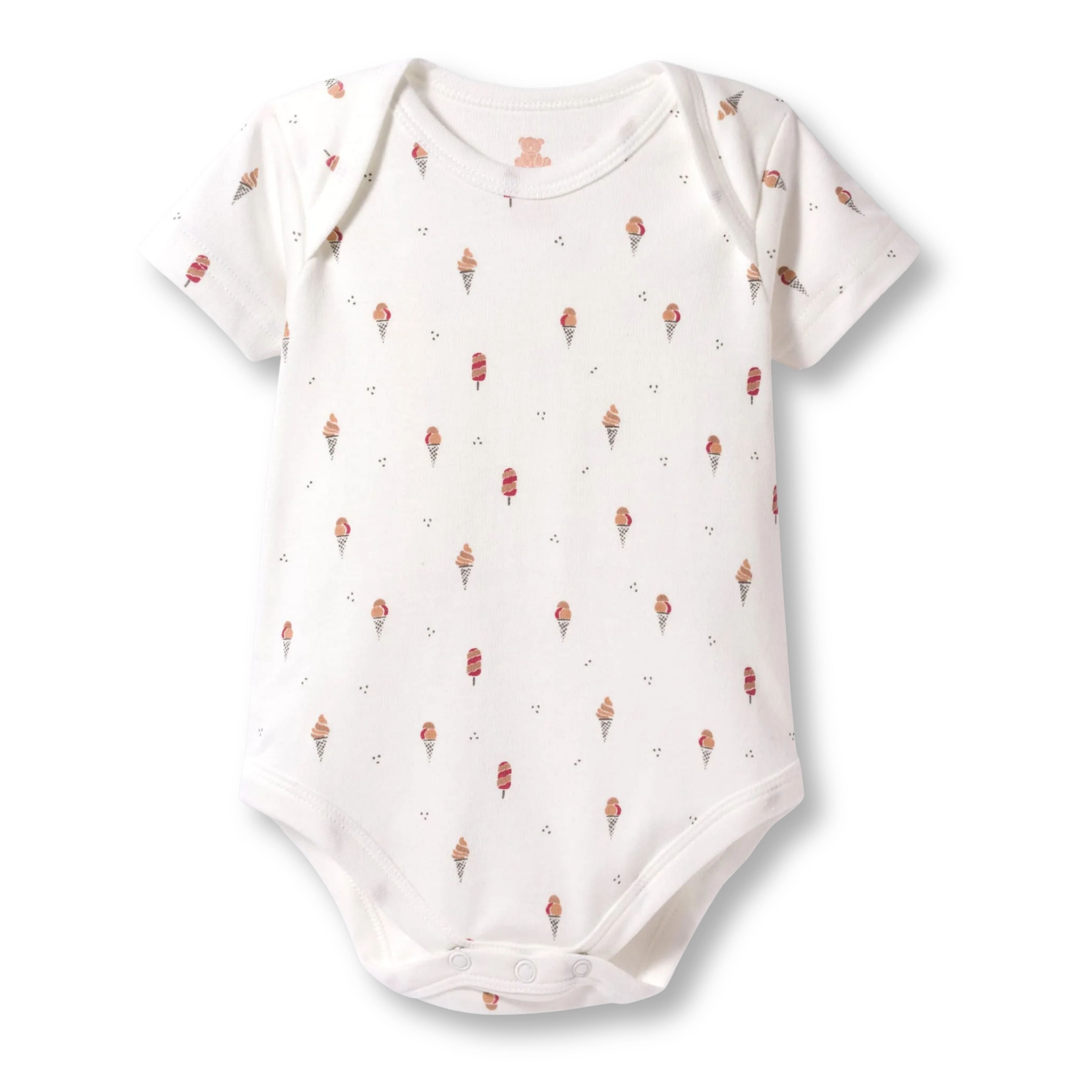 I Bears Interlock Knit Half Sleeves Onesies Combo Pack of 3 | Soft Cotton Baby Bodysuit for Newborns & Infants | Comfortable Daily Wear