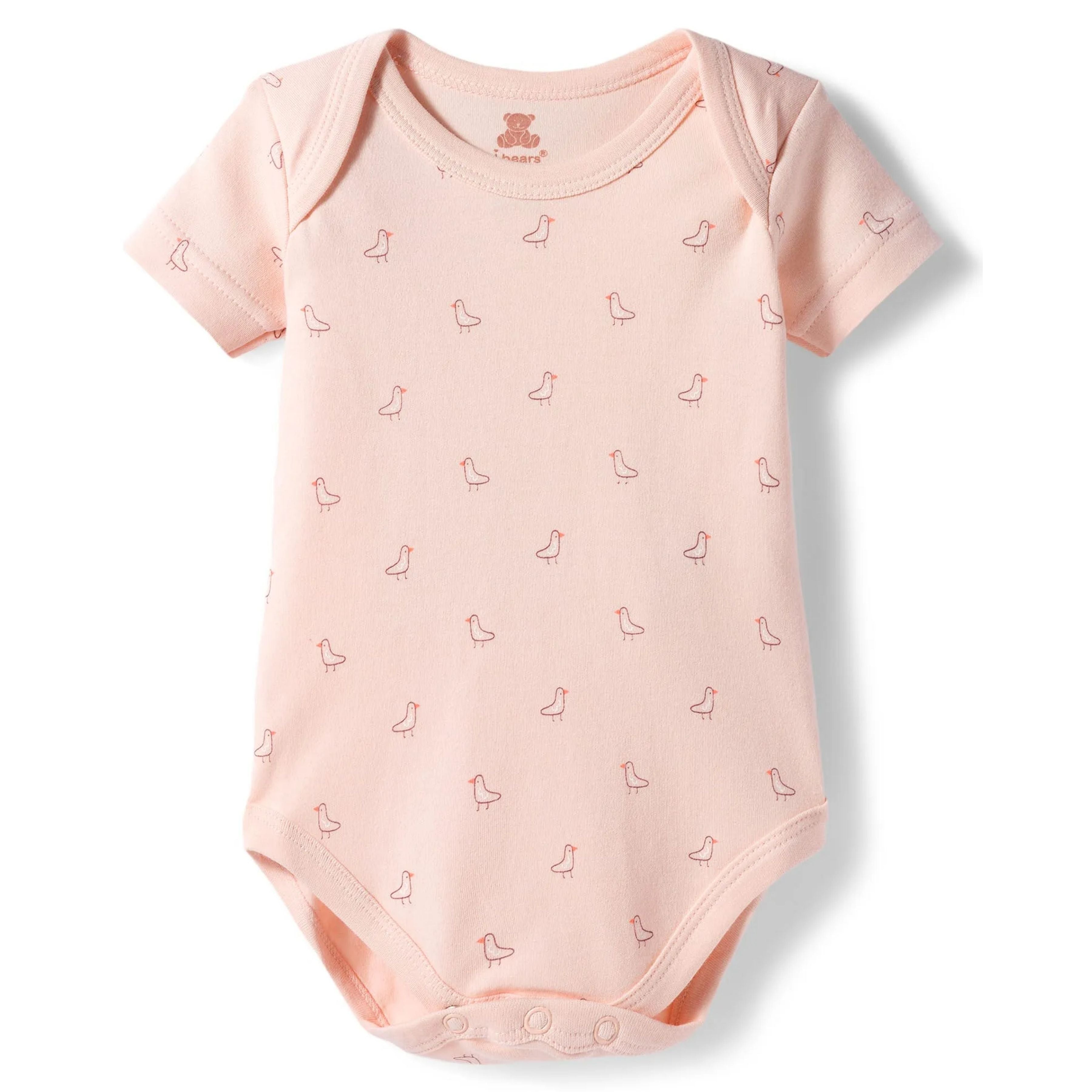 I Bears Interlock Knit Half Sleeves Onesies Combo Pack of 3 | Soft Cotton Baby Bodysuit for Newborns & Infants | Comfortable Daily Wear