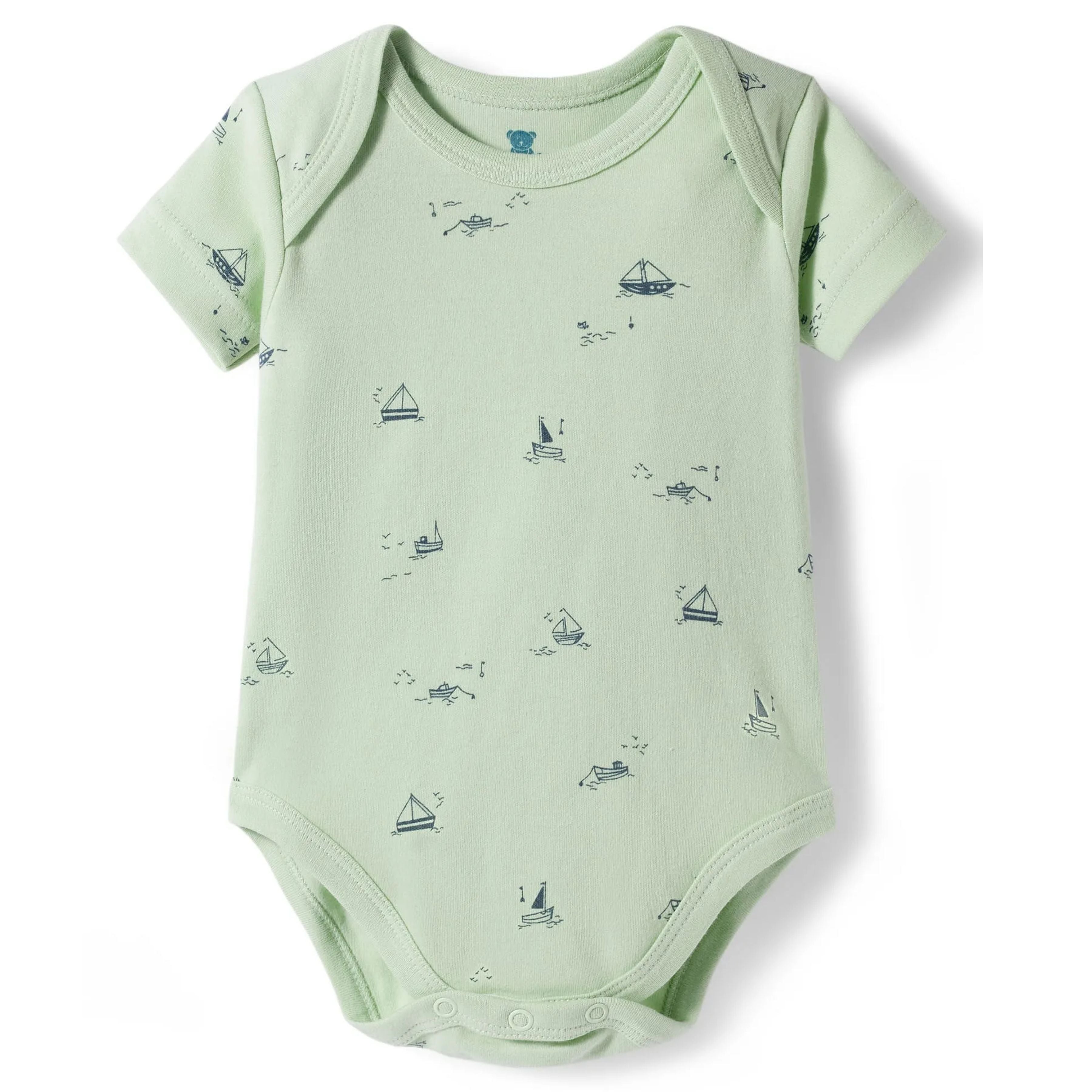 I Bears Interlock Knit Half Sleeves Onesies for Baby | Soft Cotton Baby Bodysuit for Newborns & Infants | Comfortable Daily Wear