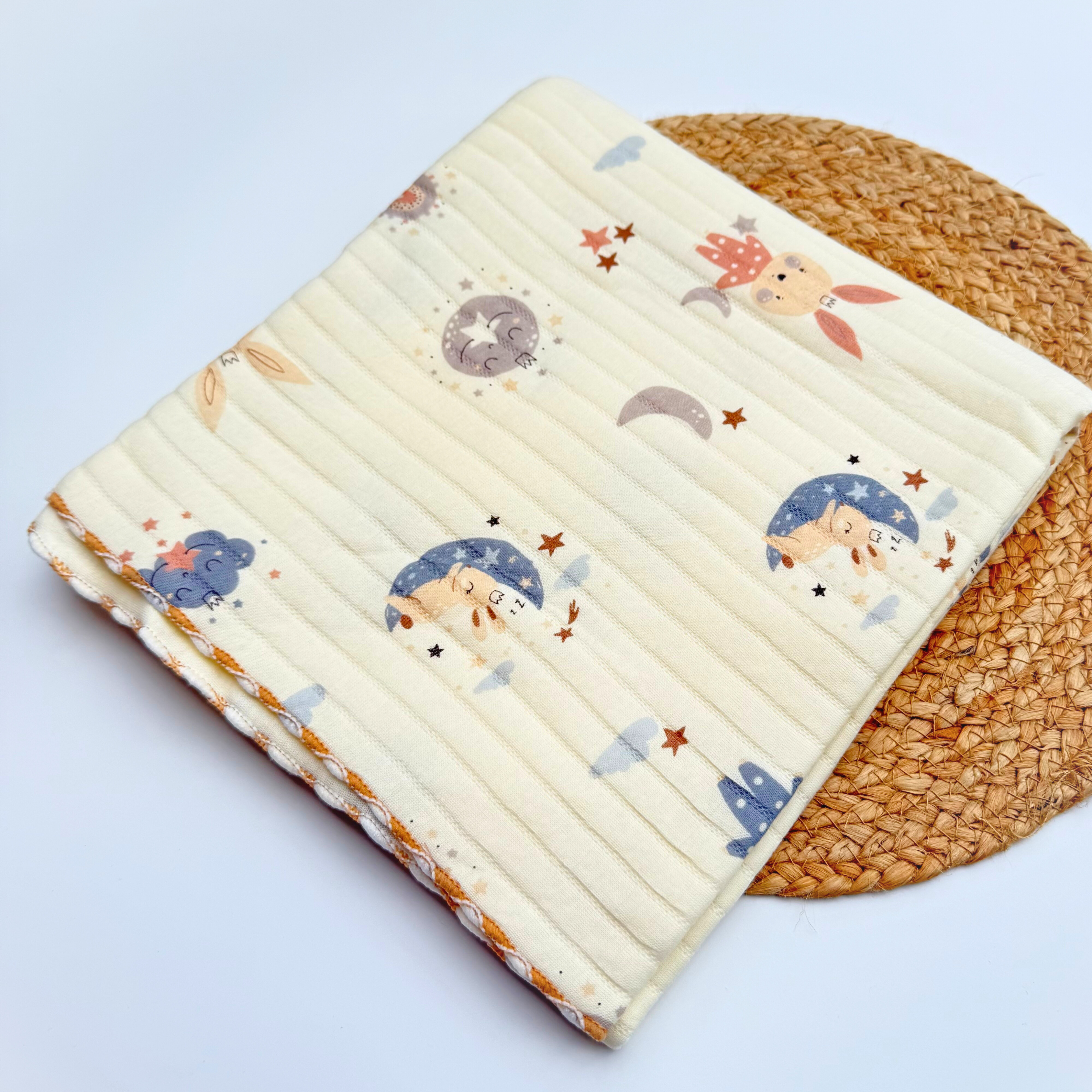 Organic 100% Cotton Baby Muslin Blanket Cloth | Ultra-Soft & Breathable | 85×85 cm | Newborn–12 Months babee D