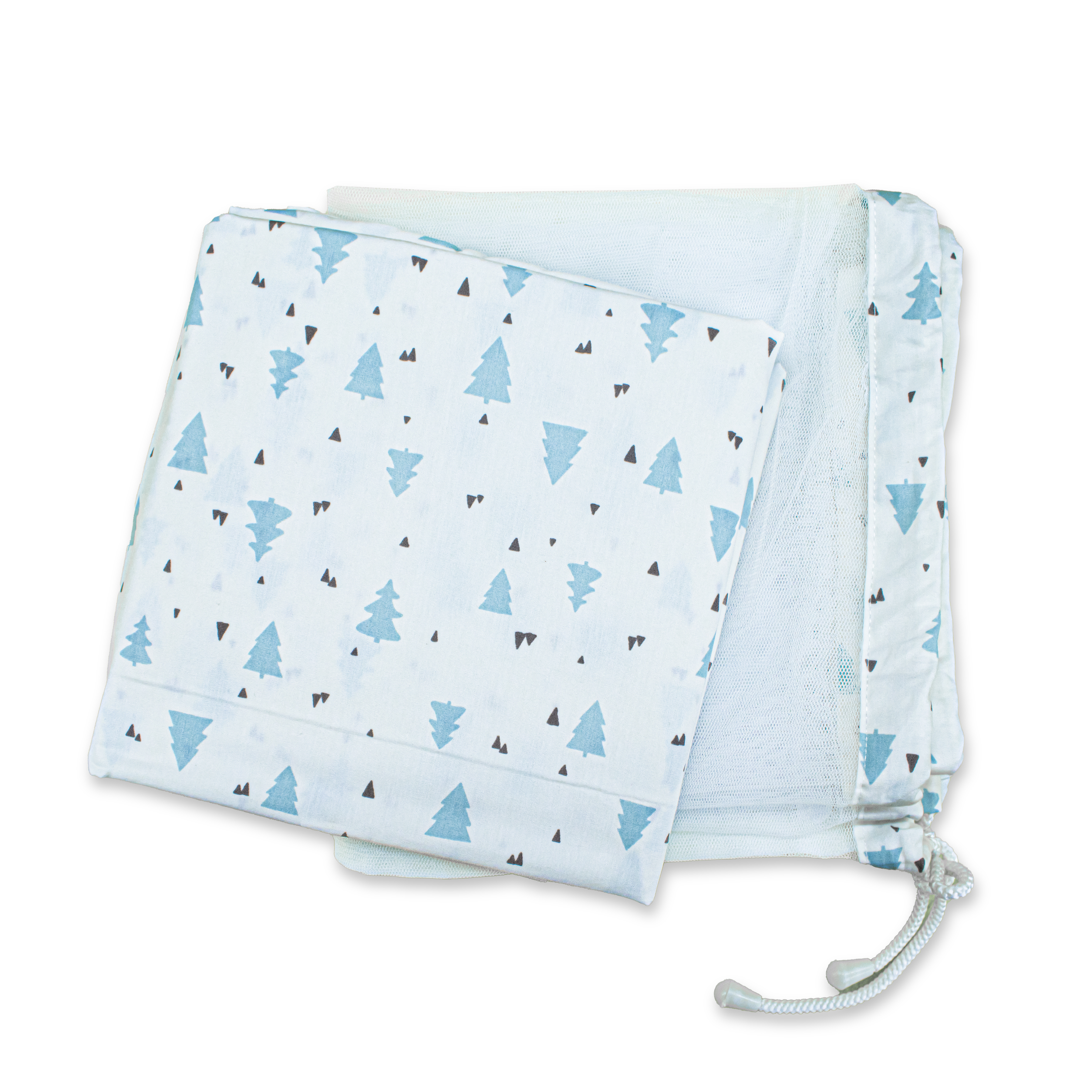 Thottil Cradle Cloth with Mosquito Net & Side Zip | Soft Cotton Baby Hammock Cloth for Newborn | Safe & Breathable Cradle Bedding( 3.6 Metres)