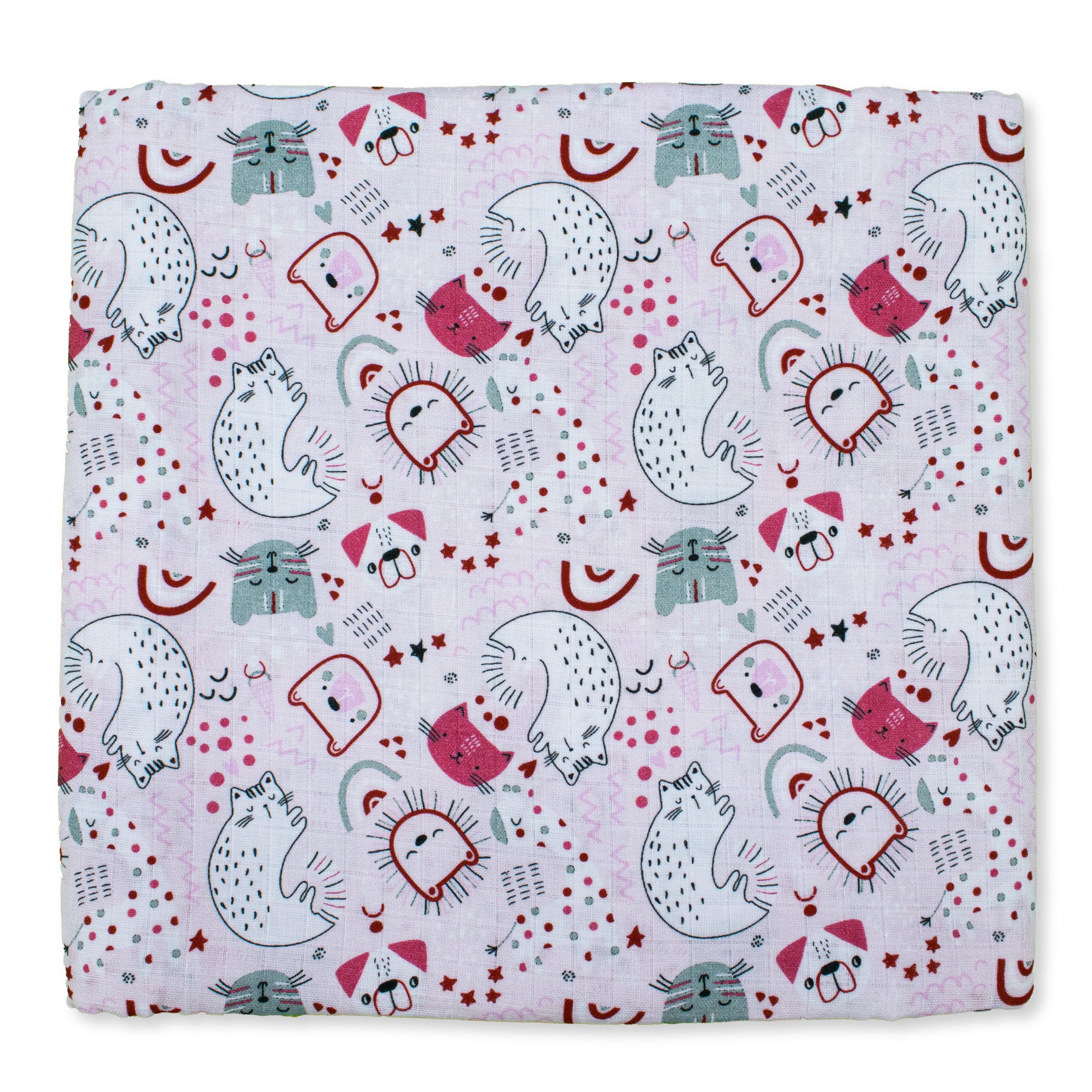 Organic 100% Cotton Baby Muslin Swaddle Cloth | Ultra-Soft & Breathable | 110×110 cm | Newborn–12 Months | Pack of 1