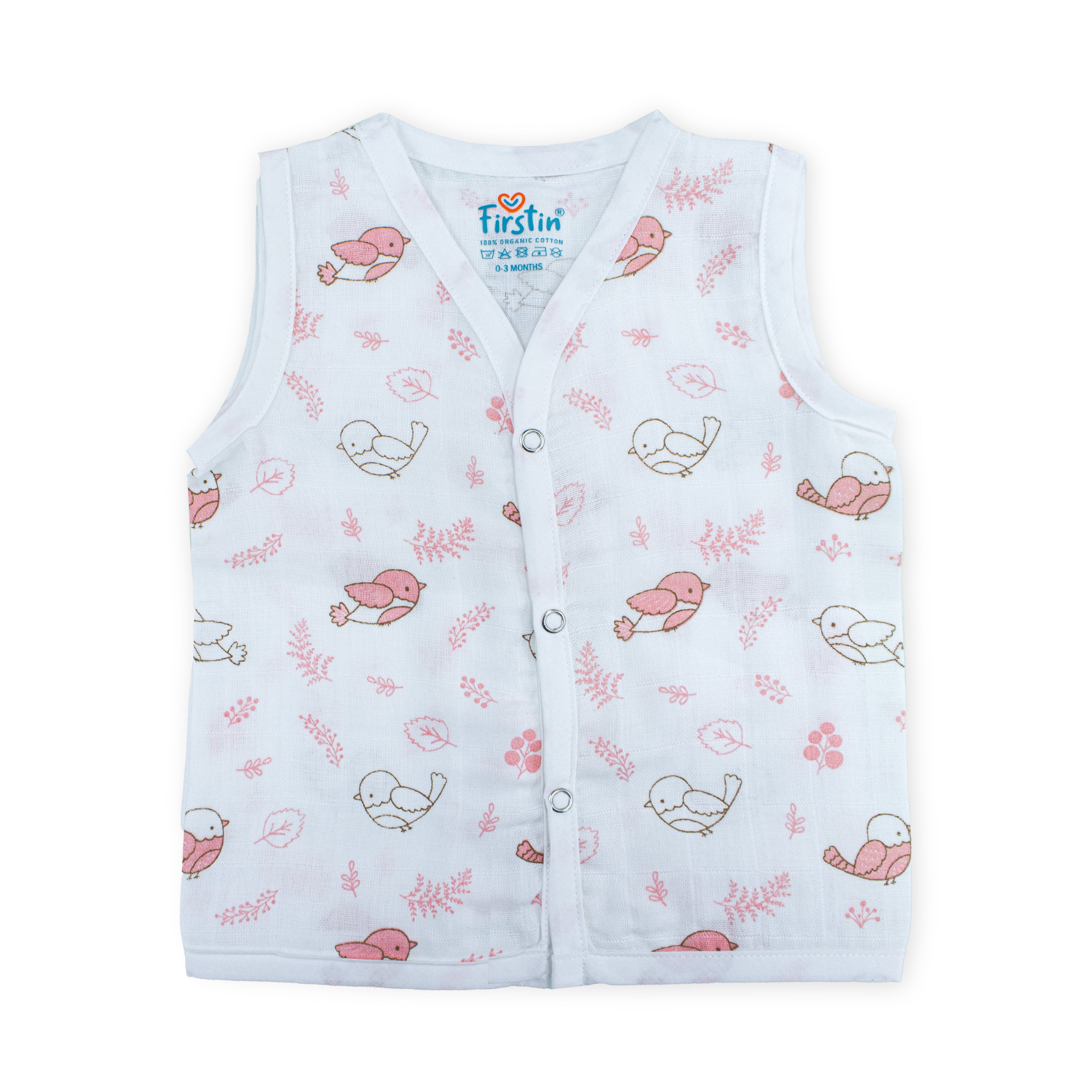Muslin Button Type Jablas | Muslin Front Button Top For Babies