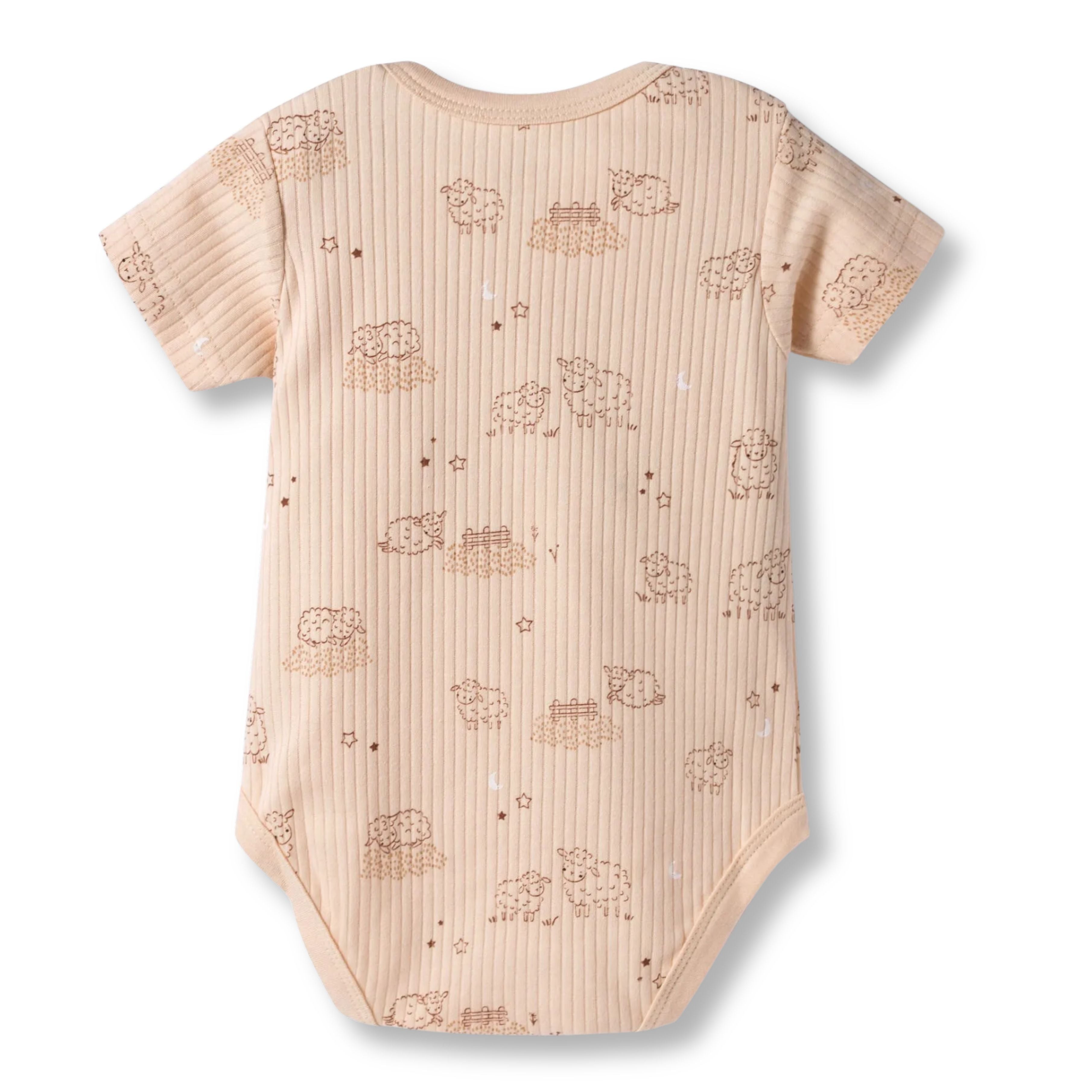 I Bears Interlock Knit Half Sleeves Onesies Combo Pack of 3 | Soft Cotton Baby Bodysuit for Newborns & Infants | Comfortable Daily Wear