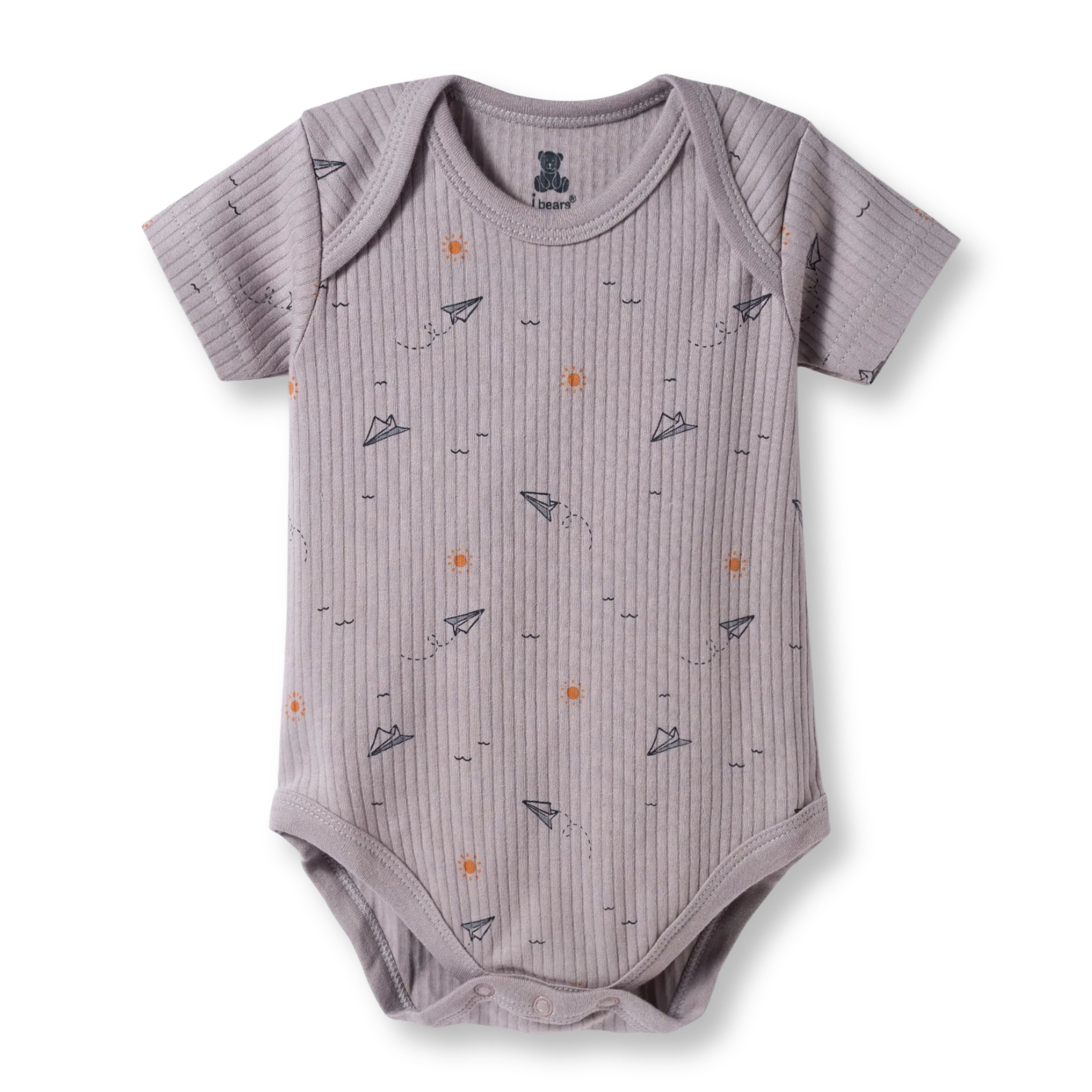 I Bears Interlock Knit Half Sleeves Onesies for Baby | Soft Cotton Baby Bodysuit for Newborns & Infants | Comfortable Daily Wear