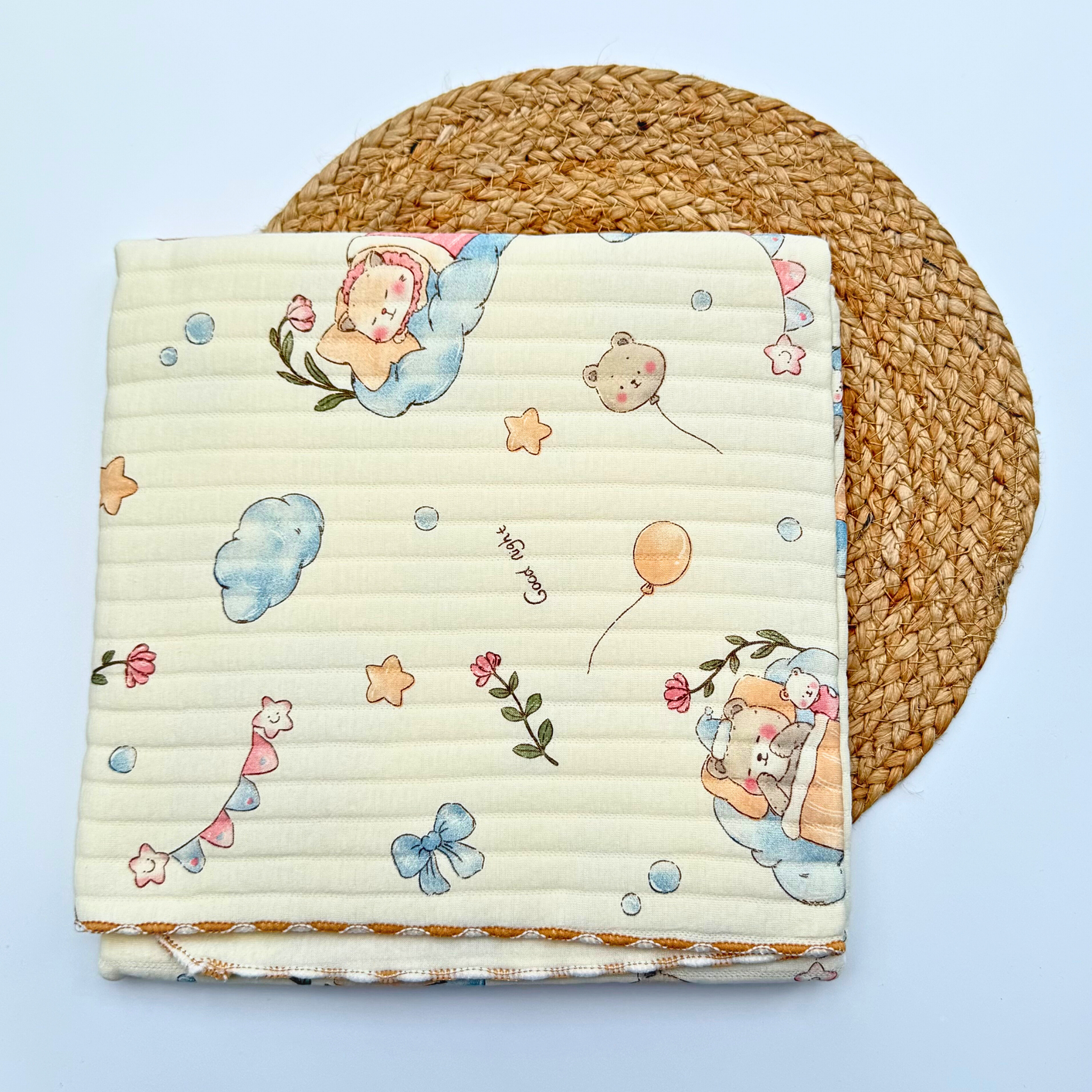 Organic 100% Cotton Baby Muslin Blanket Cloth | Ultra-Soft & Breathable | 85×85 cm | Newborn–12 Months
