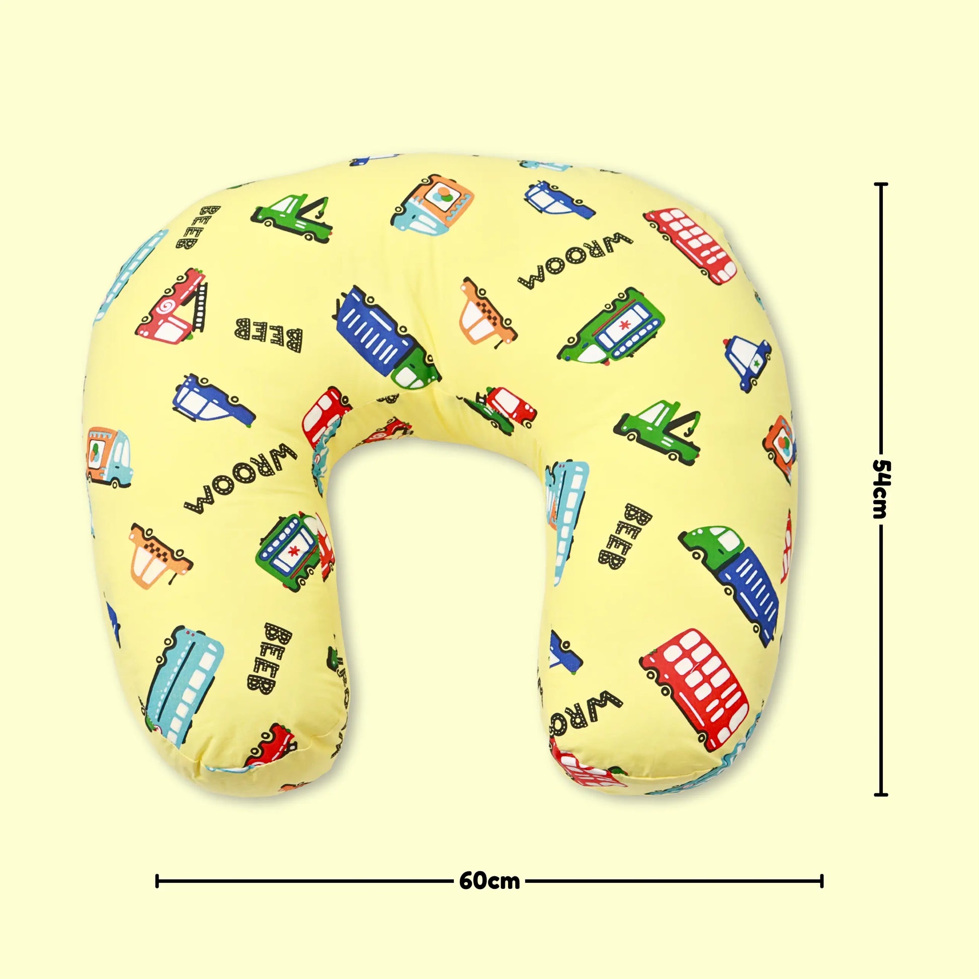 Feeding Pillow for New Born Baby with Detachable Cover Breast Feeding & Maternity Nursing Pillow for Breastfeeding Set of Support for Baby Feeding Pillow and Mom Cradle - yellow babee D