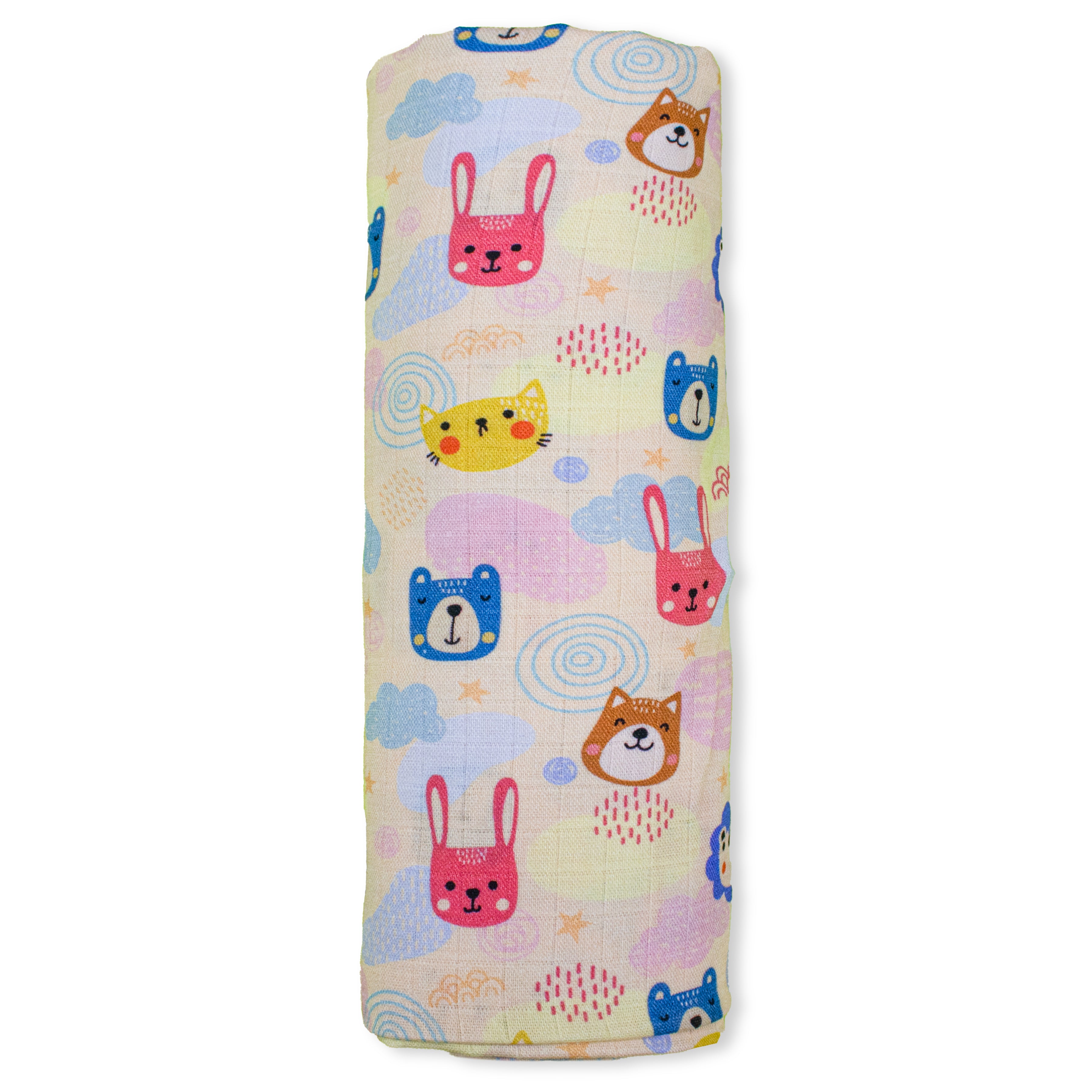 Organic 100% Cotton Baby Muslin Swaddle Cloth | Ultra-Soft & Breathable | 110×110 cm | Newborn–12 Months | Pack of 1