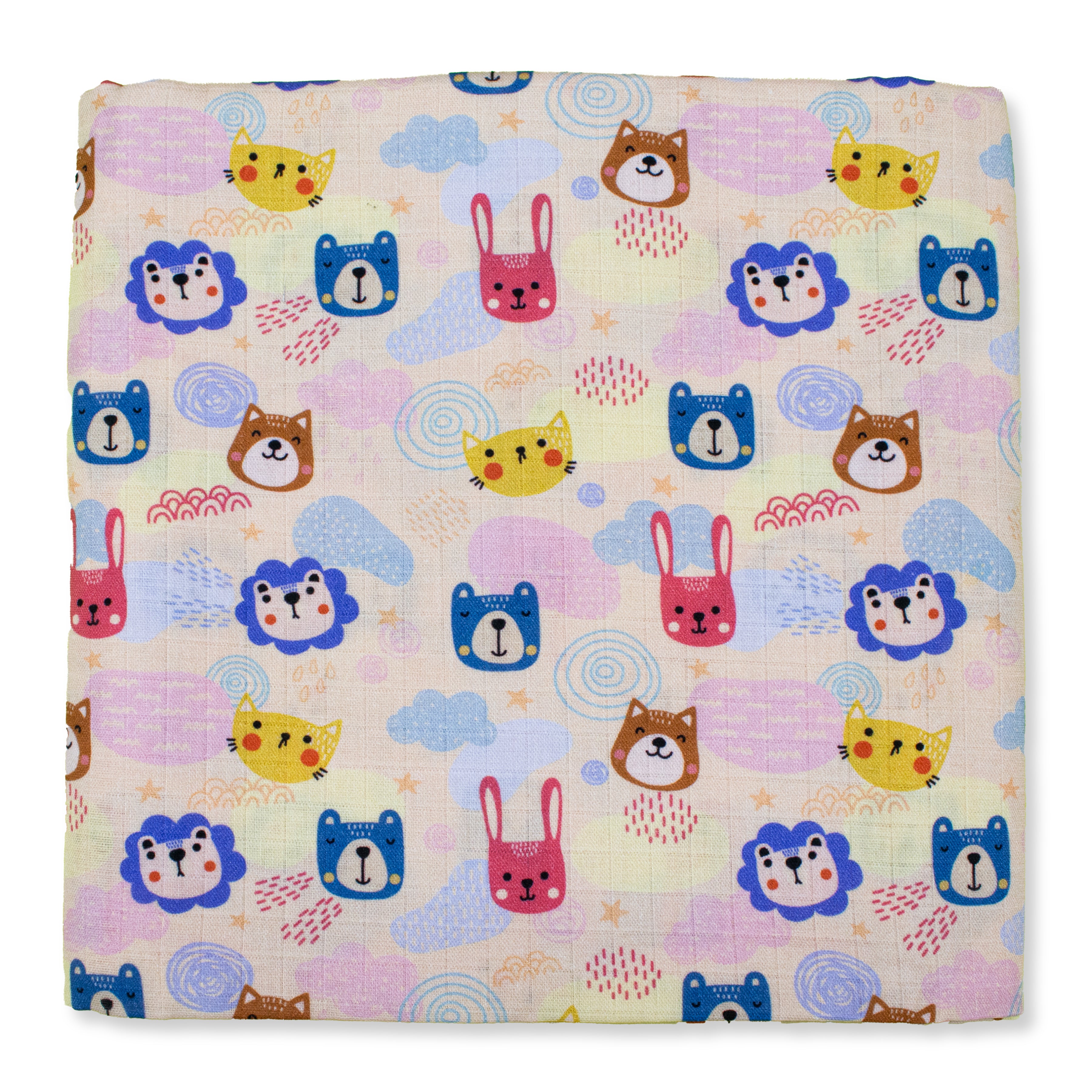 Organic 100% Cotton Baby Muslin Swaddle Cloth | Ultra-Soft & Breathable | 110×110 cm | Newborn–12 Months | Pack of 1