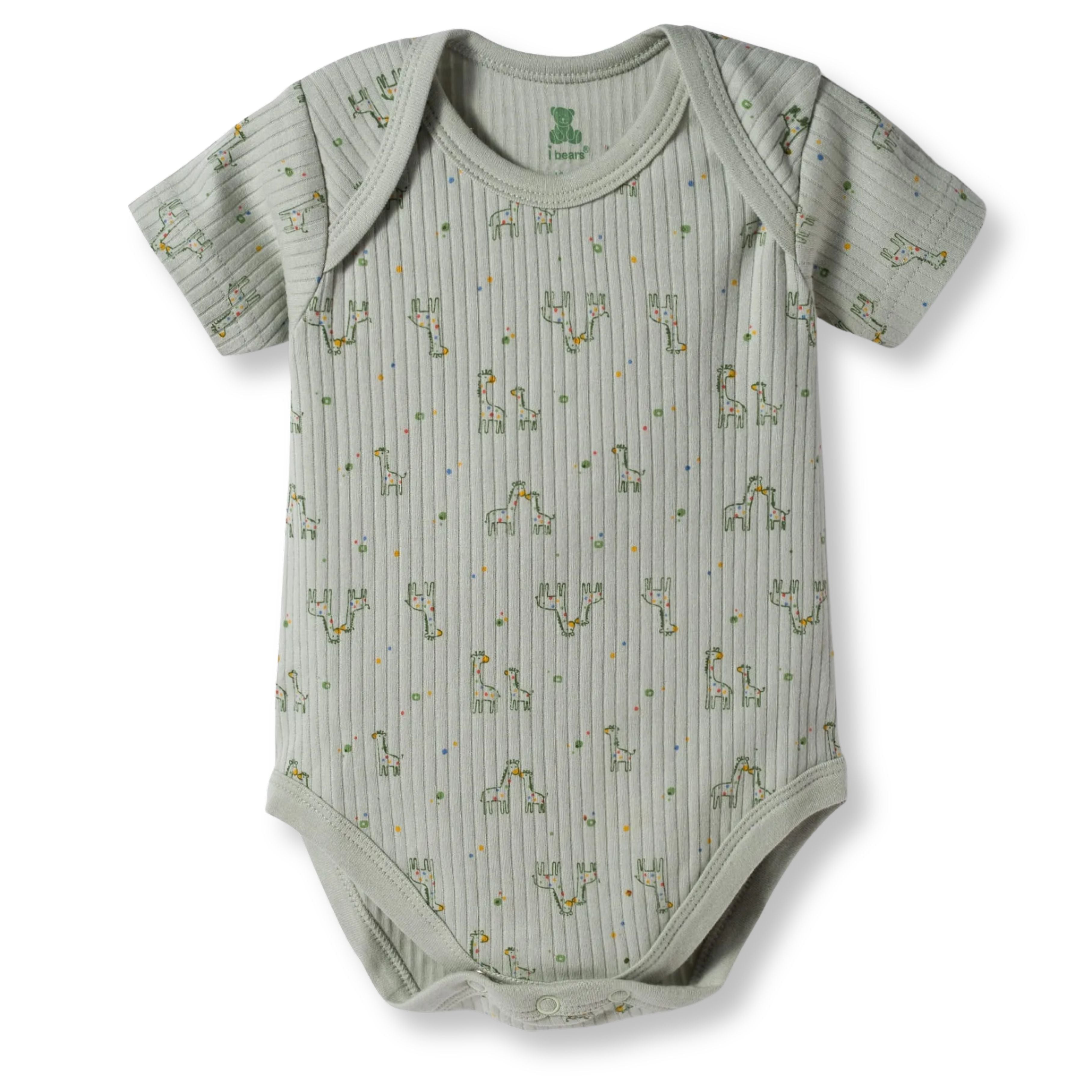 I Bears Interlock Knit Half Sleeves Onesies for Baby | Soft Cotton Baby Bodysuit for Newborns & Infants | Comfortable Daily Wear