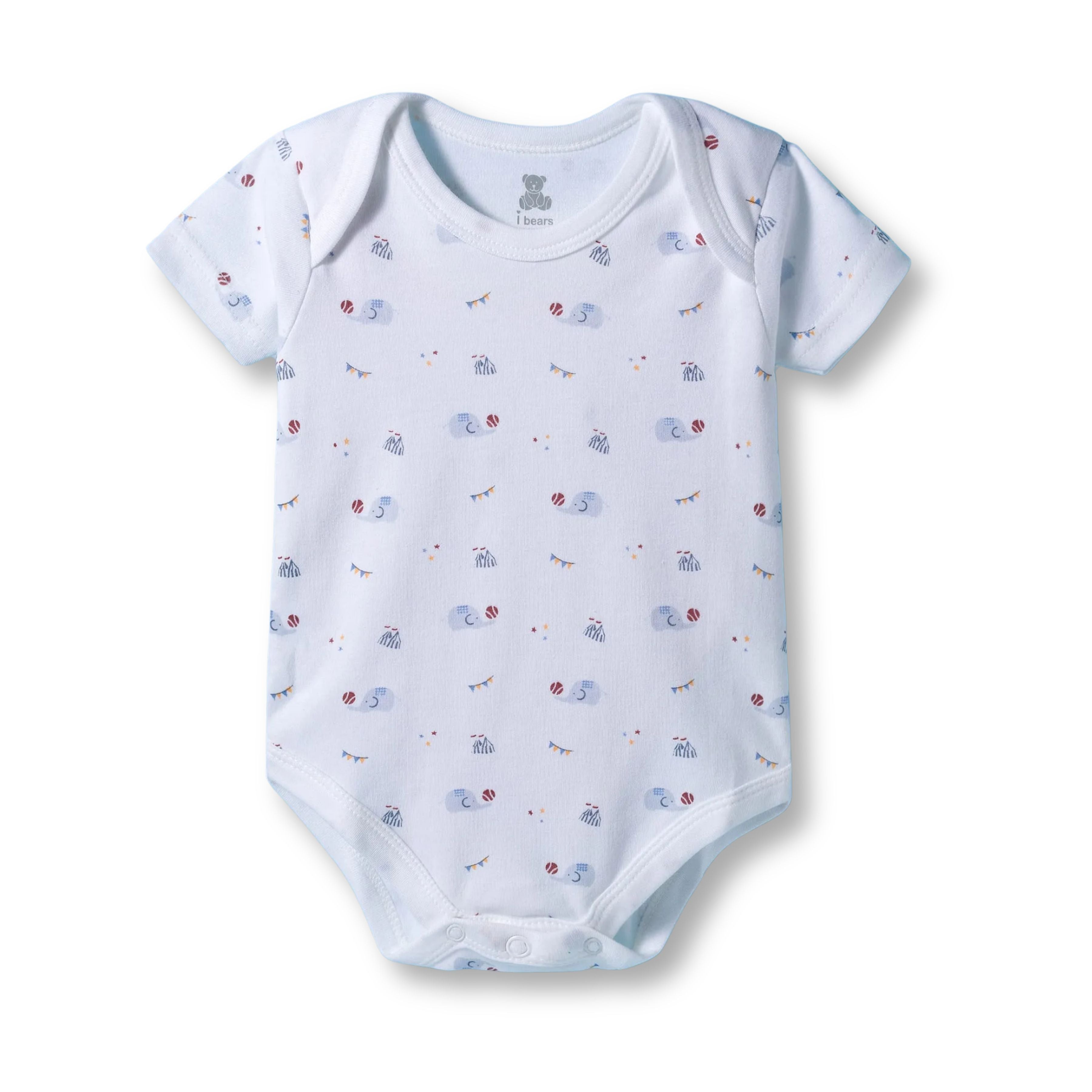 I Bears Interlock Knit Half Sleeves Onesies Combo Pack of 3 | Soft Cotton Baby Bodysuit for Newborns & Infants | Comfortable Daily Wear