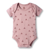 I Bears Interlock Knit Half Sleeves Onesies for Baby | Soft Cotton Baby Bodysuit for Newborns & Infants | Comfortable Daily Wear