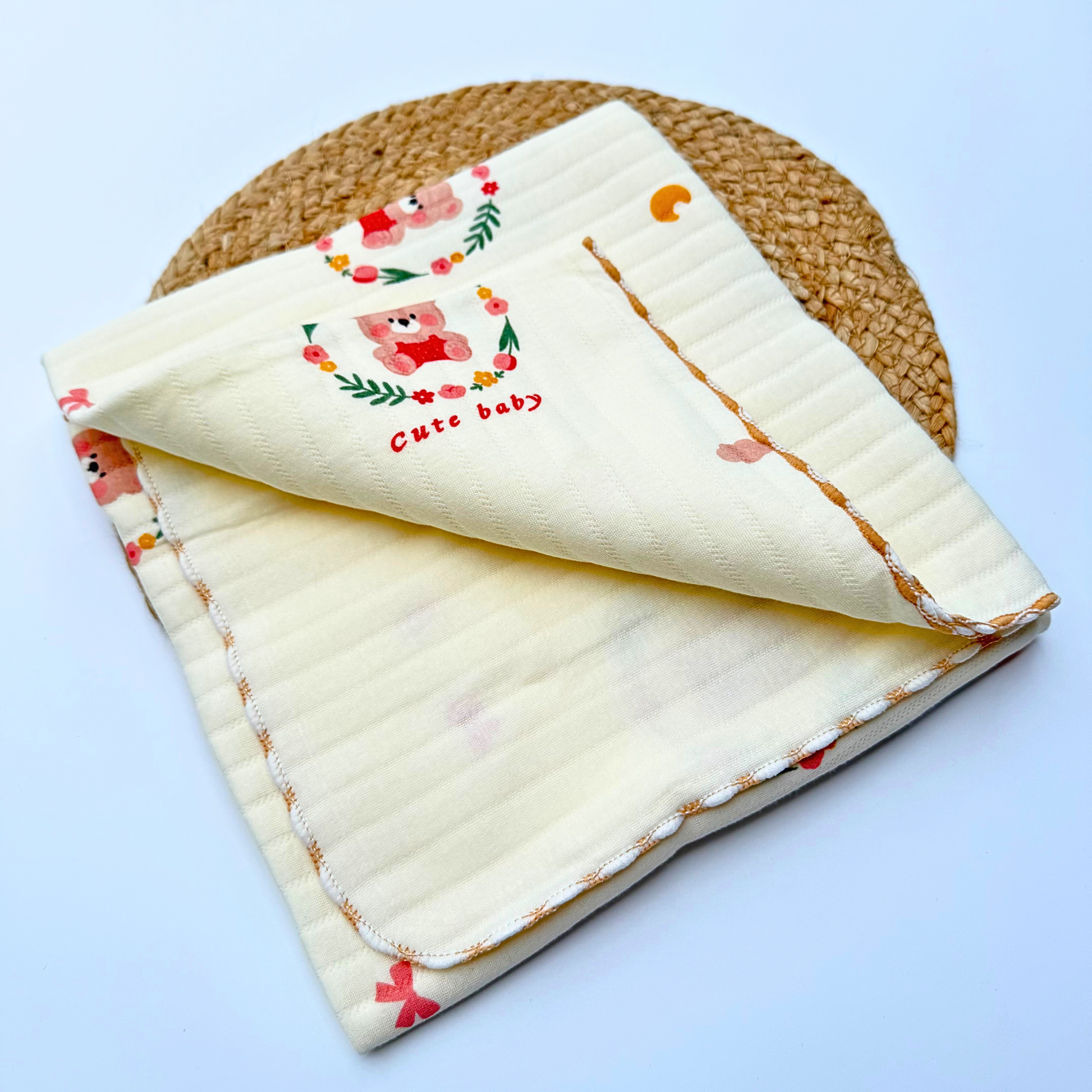 Organic 100% Cotton Baby Muslin Blanket Cloth | Ultra-Soft & Breathable | 85×85 cm | Newborn–12 Months babee D
