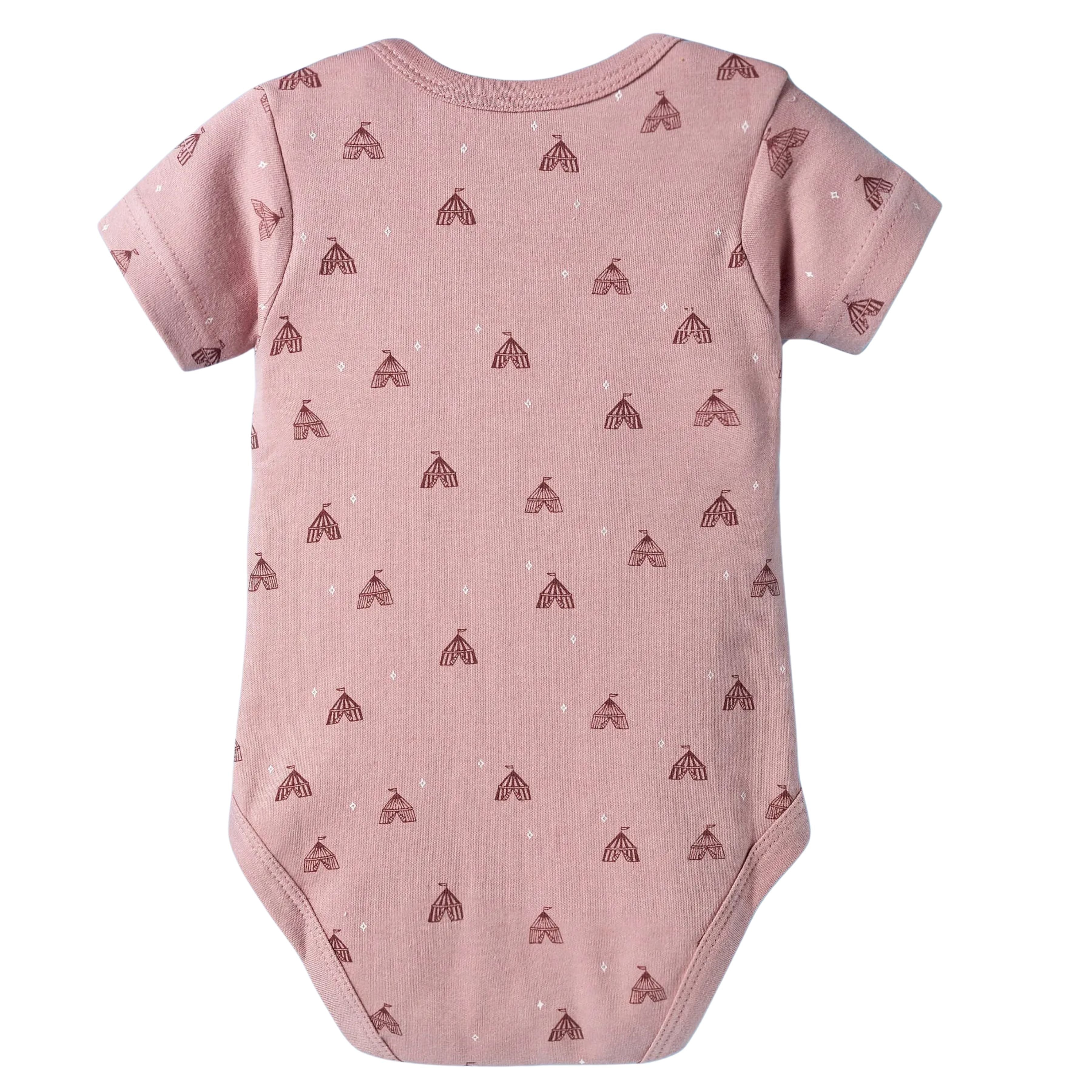 I Bears Interlock Knit Half Sleeves Onesies Combo Pack of 3 | Soft Cotton Baby Bodysuit for Newborns & Infants | Comfortable Daily Wear