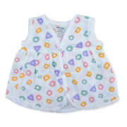 100% Soft Muslin Cotton Snap Button Baby Frock  | Breathable Lightweight Summer Baby Dress