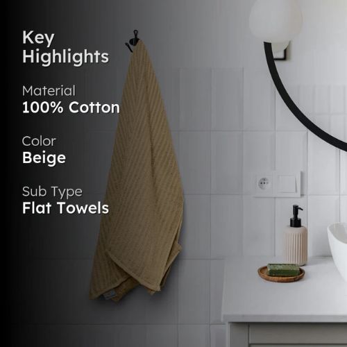 Micro Cotton LuxeLite Versatile Towel,Beige(size: 58x122 cms)