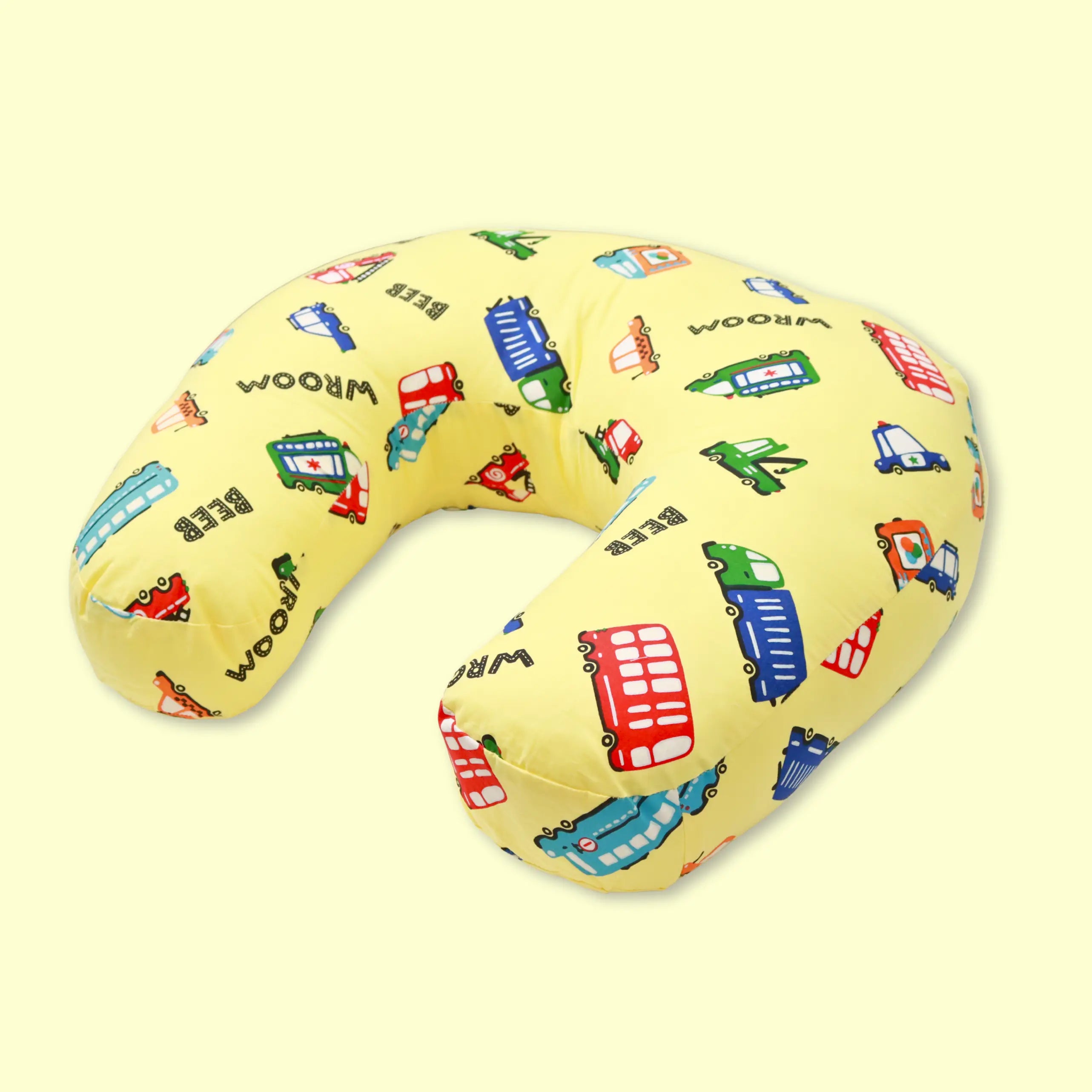 Feeding Pillow for New Born Baby with Detachable Cover Breast Feeding & Maternity Nursing Pillow for Breastfeeding Set of Support for Baby Feeding Pillow and Mom Cradle - yellow babee D