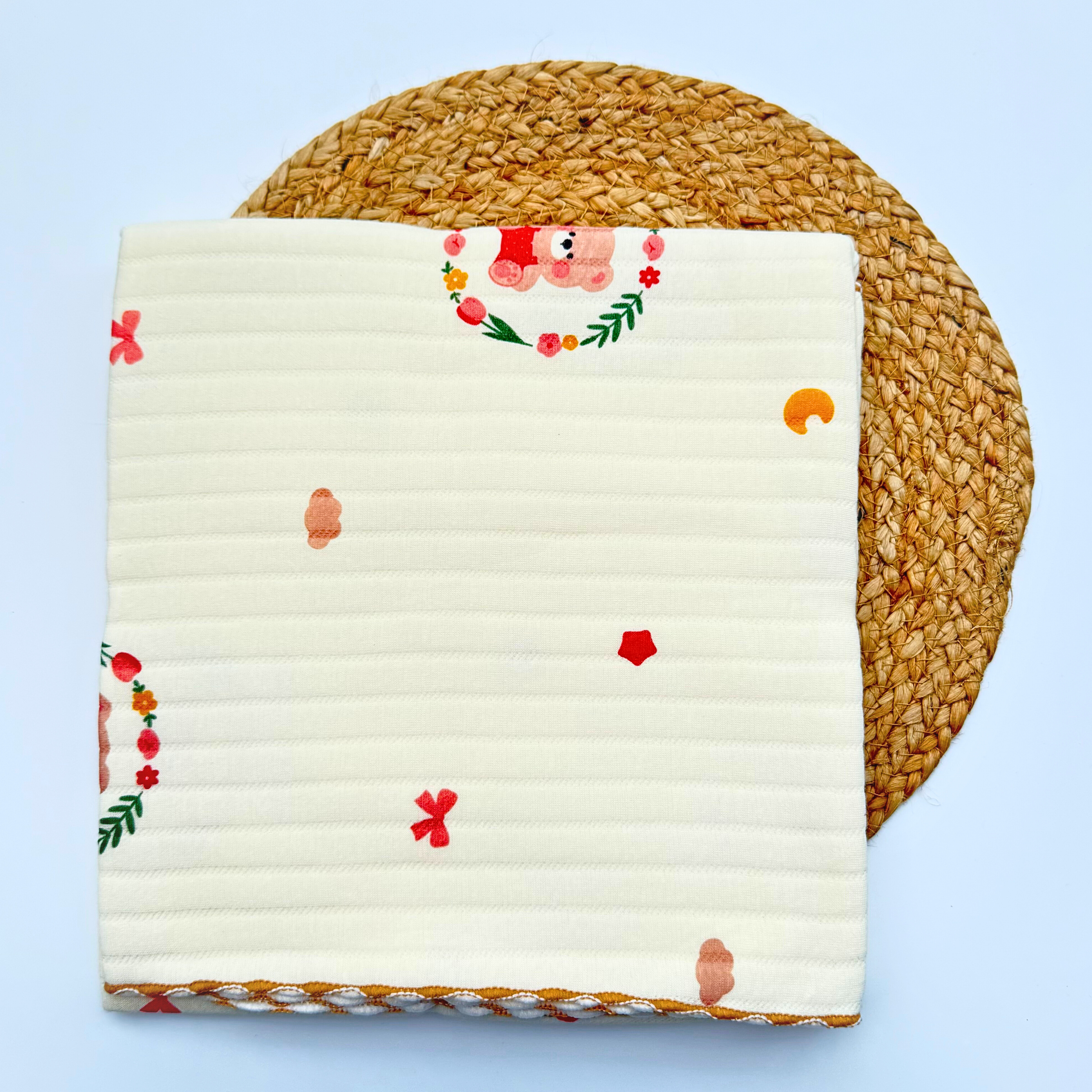 Organic 100% Cotton Baby Muslin Blanket Cloth | Ultra-Soft & Breathable | 85×85 cm | Newborn–12 Months babee D