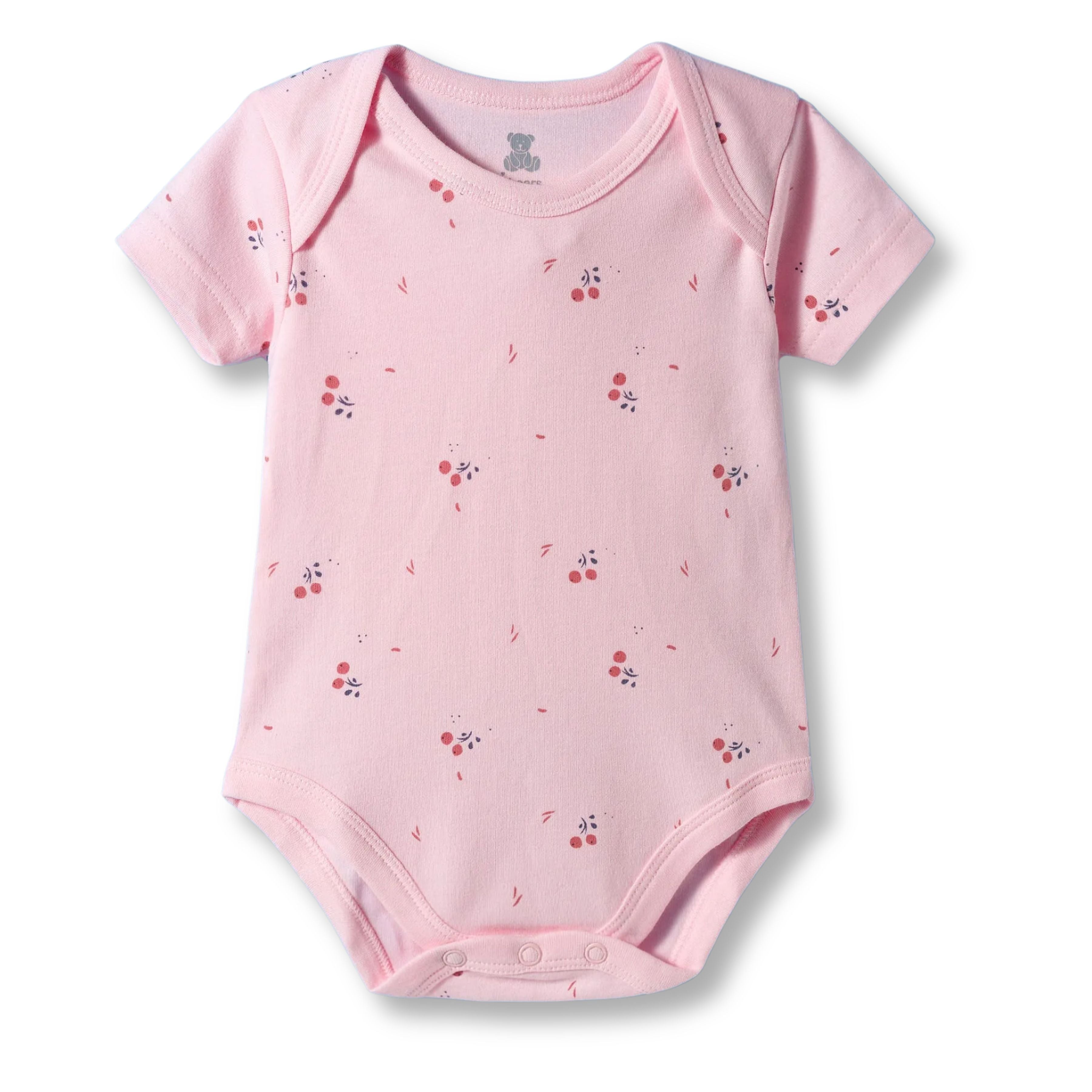 I Bears Interlock Knit Half Sleeves Onesies Combo Pack of 3 | Soft Cotton Baby Bodysuit for Newborns & Infants | Comfortable Daily Wear