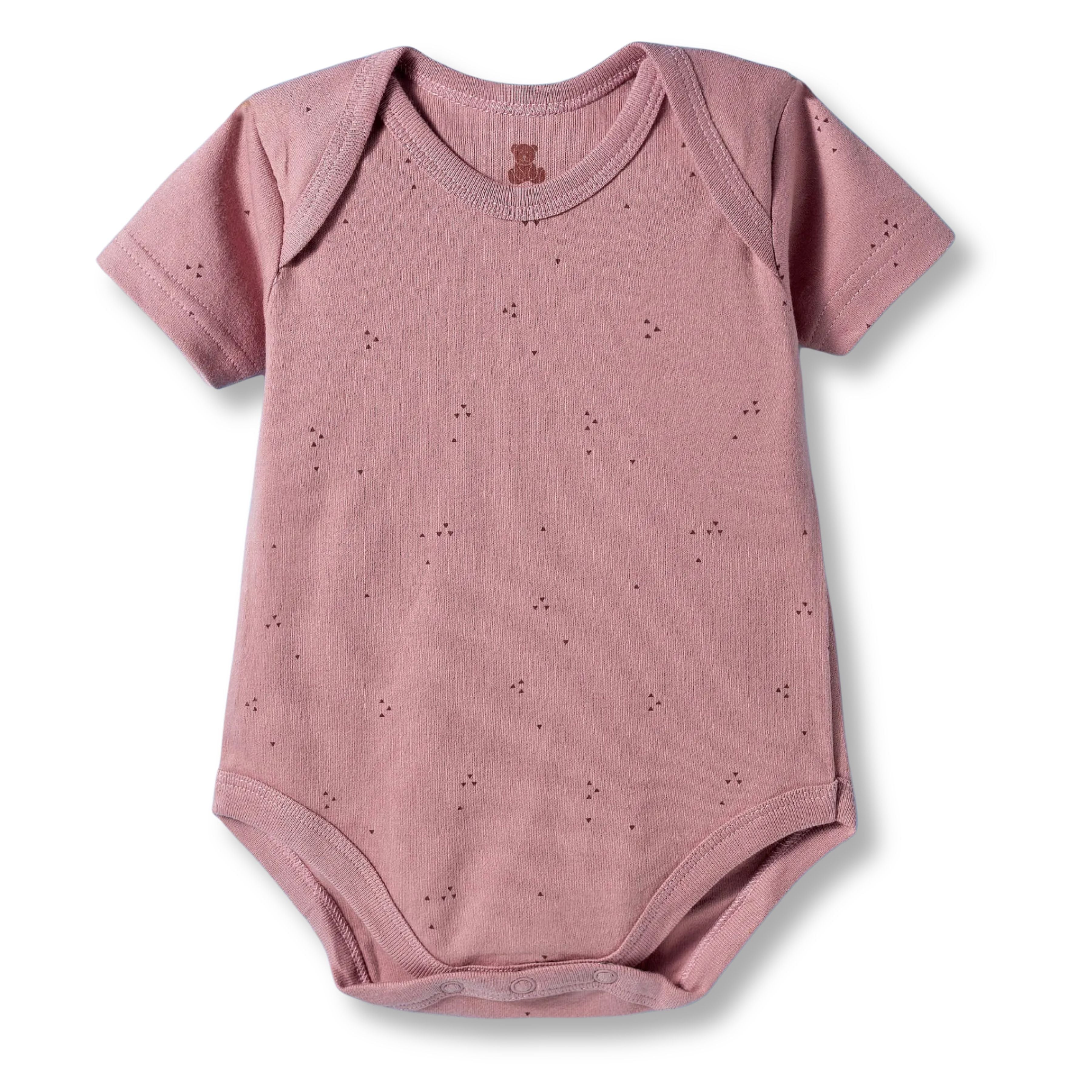 I Bears Interlock Knit Half Sleeves Onesies Combo Pack of 3 | Soft Cotton Baby Bodysuit for Newborns & Infants | Comfortable Daily Wear