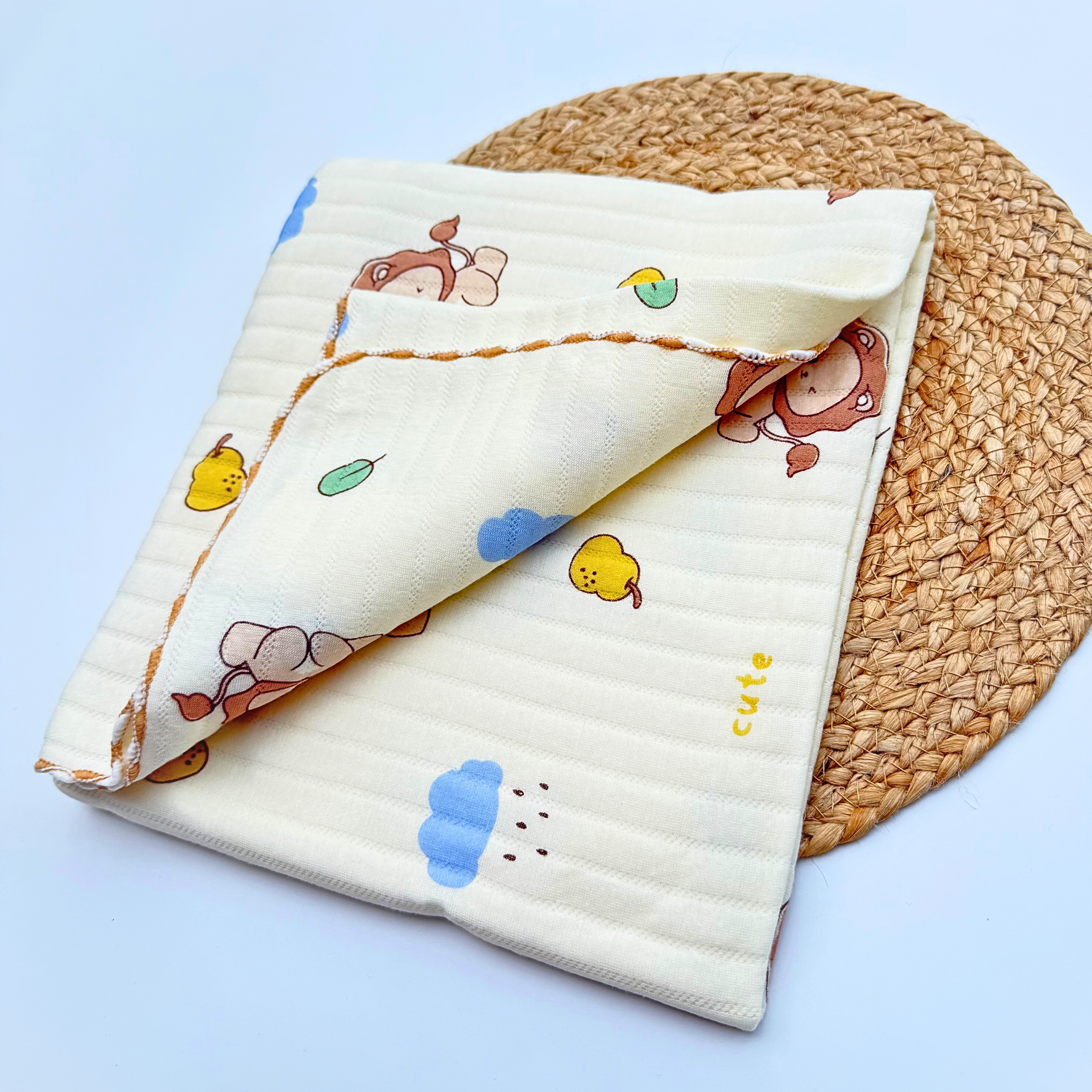 Organic 100% Cotton Baby Muslin Blanket Cloth | Ultra-Soft & Breathable | 85×85 cm | Newborn–12 Months babee D