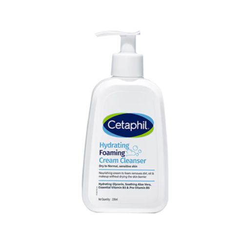 Cetaphil Hydrating Foaming Cream Cleanser 236 ml | Gentle Cleanser for Dry & Sensitive Skin | Dermatologist Recommended