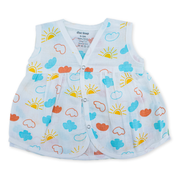100% Soft Muslin Cotton Snap Button Baby Frock | Breathable Lightweight Summer Baby Dress