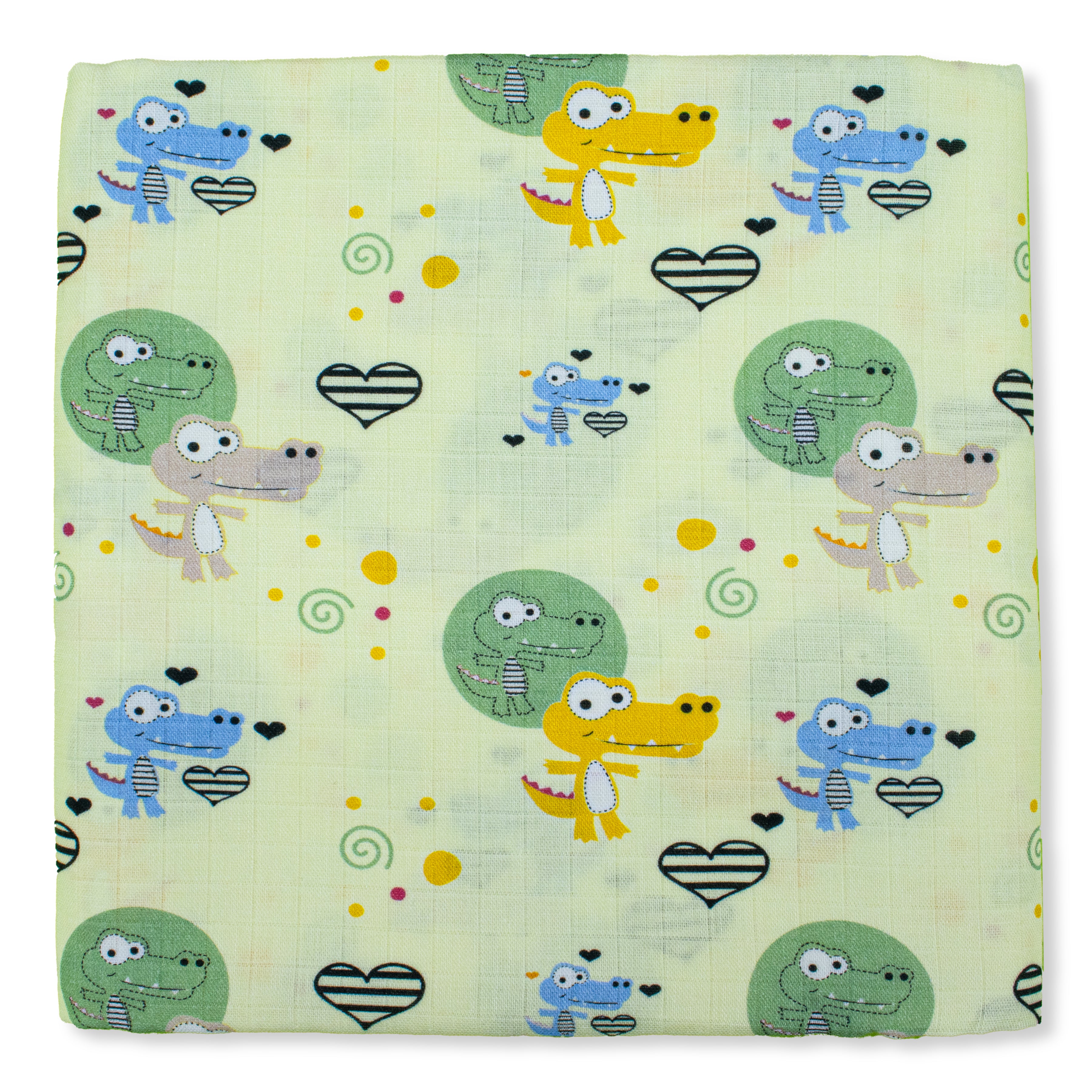 Organic 100% Cotton Baby Muslin Swaddle Cloth | Ultra-Soft & Breathable | 110×110 cm | Newborn–12 Months | Pack of 1