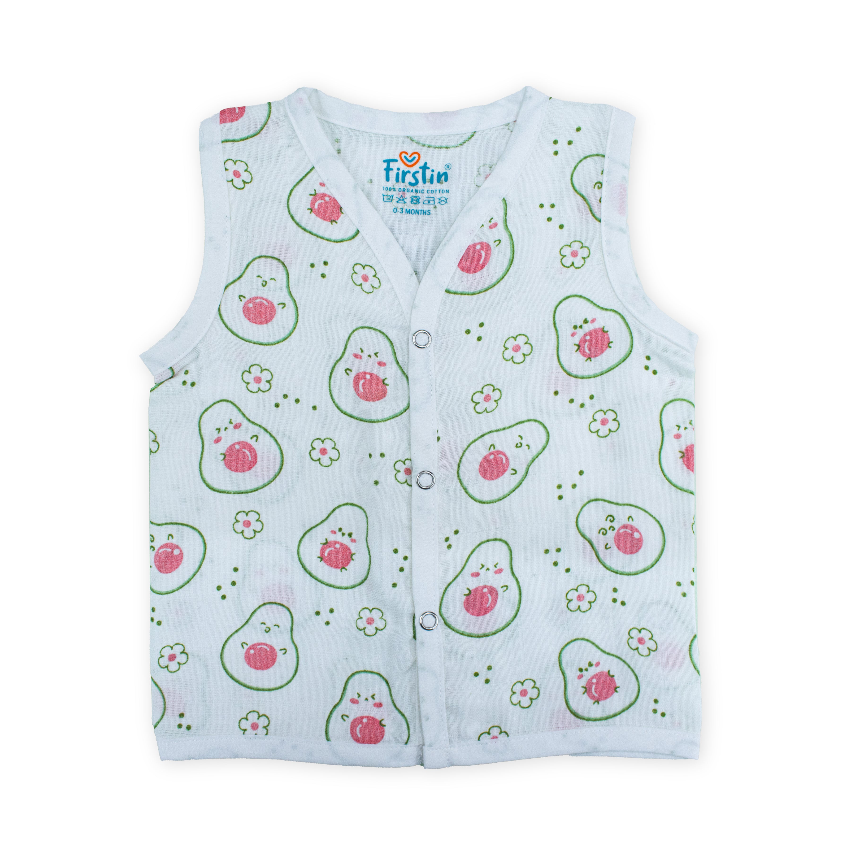 Muslin Button Type Jablas | Muslin Front Button Top For Babies