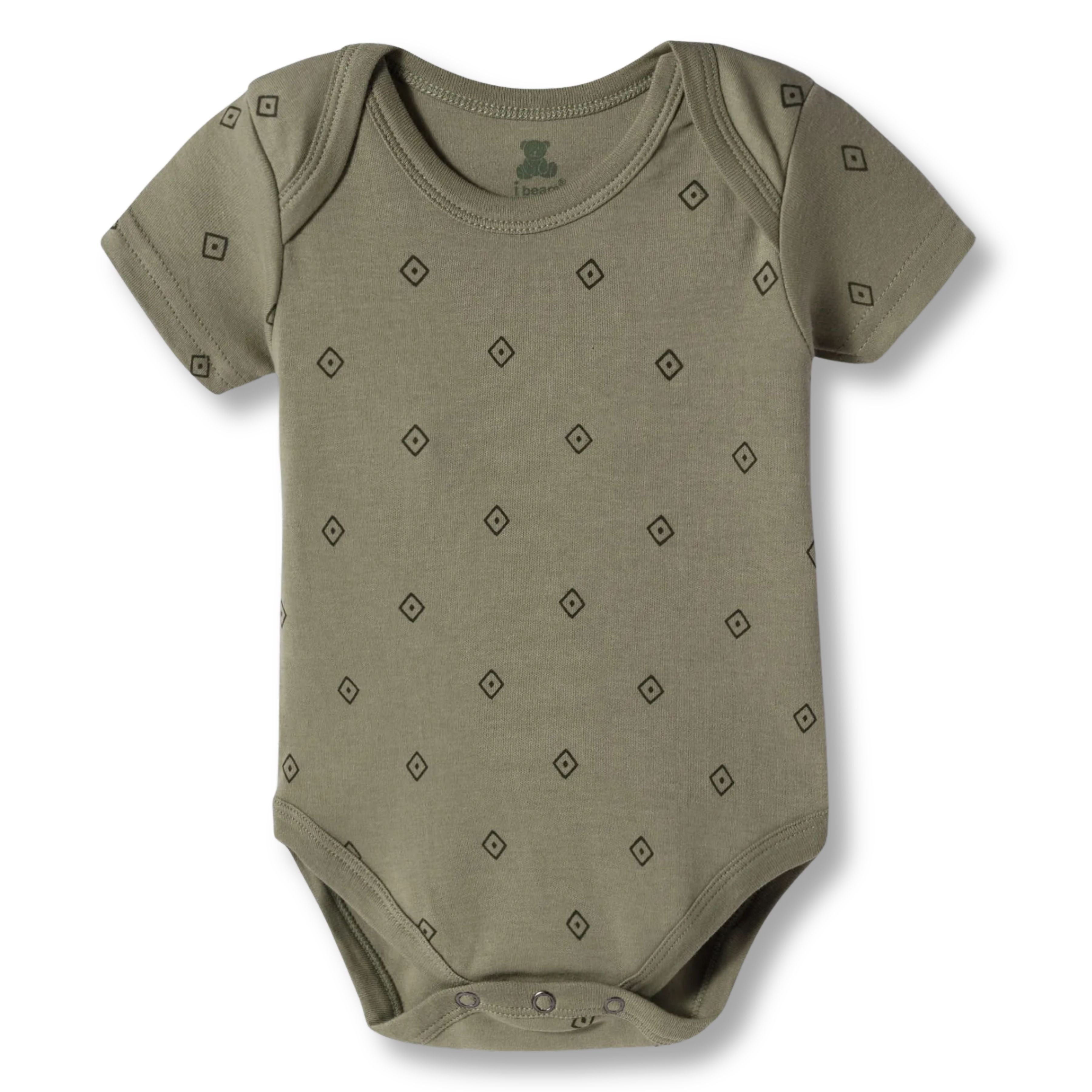 I Bears Interlock Knit Half Sleeves Onesies for Baby | Soft Cotton Baby Bodysuit for Newborns & Infants | Comfortable Daily Wear