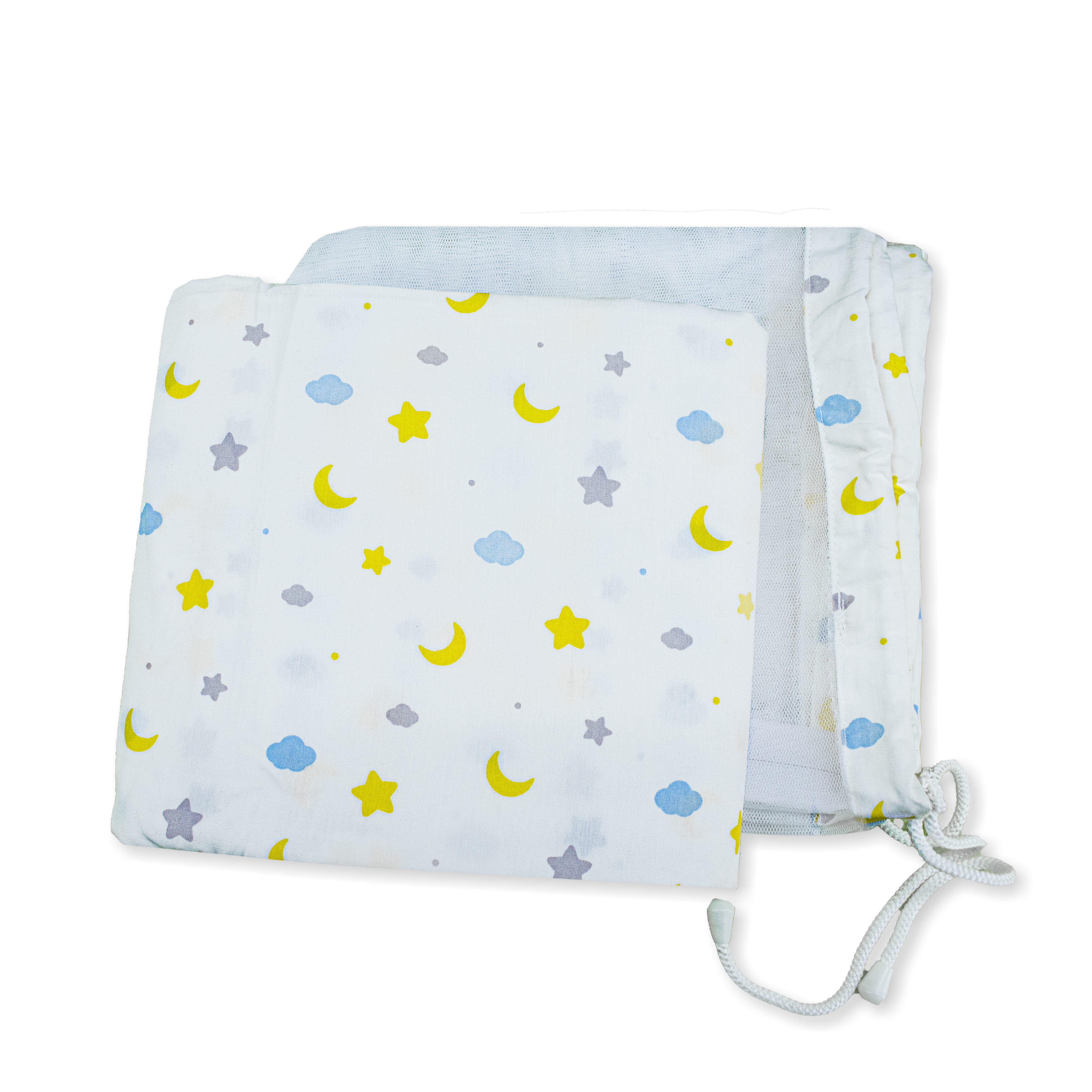 Thottil Cradle Cloth with Mosquito Net & Side Zip | Soft Cotton Baby Hammock Cloth for Newborn | Safe & Breathable Cradle Bedding( 3.6 Metres)